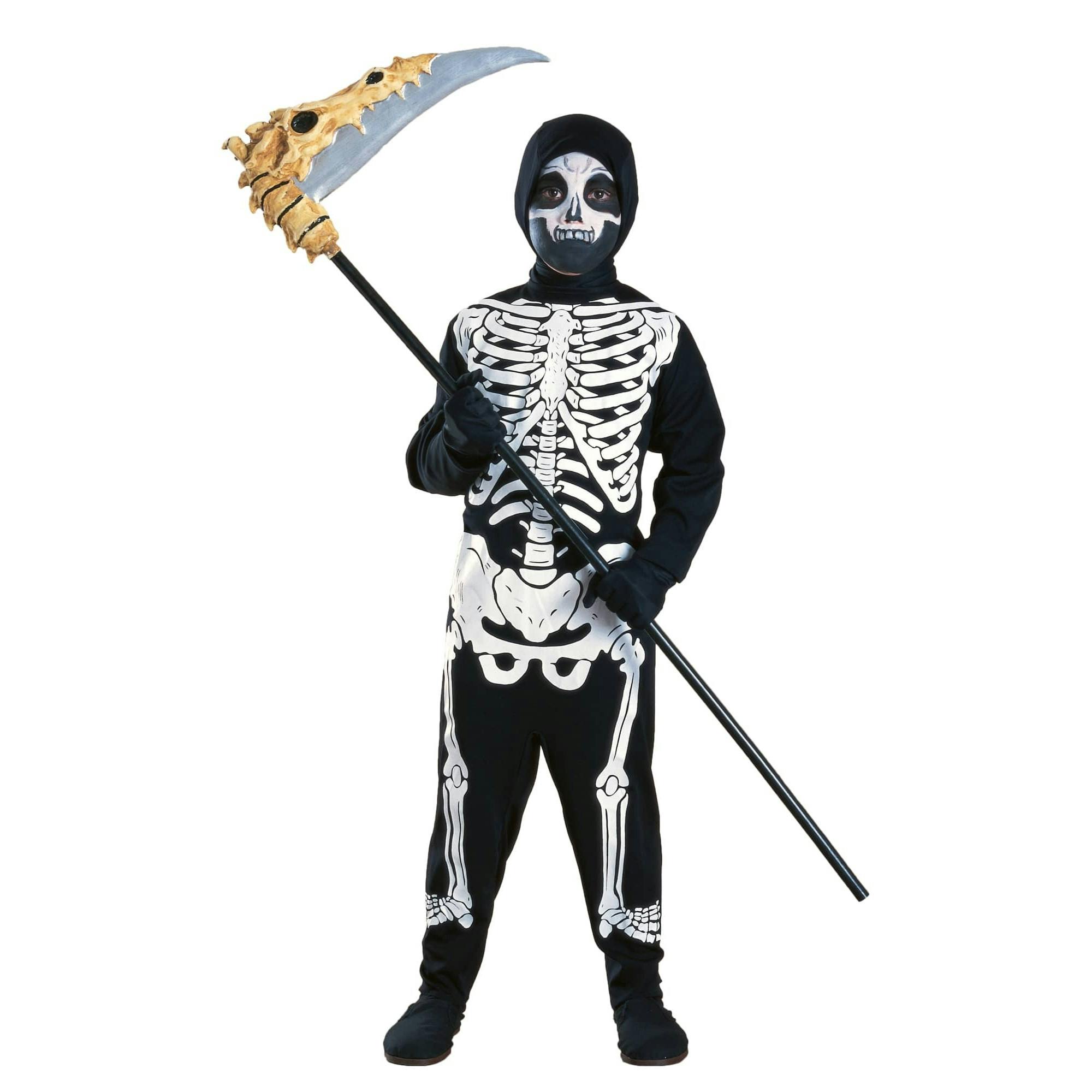 Bristol Novelty Black/White Kids Skeleton Costume - 12-14 Years
