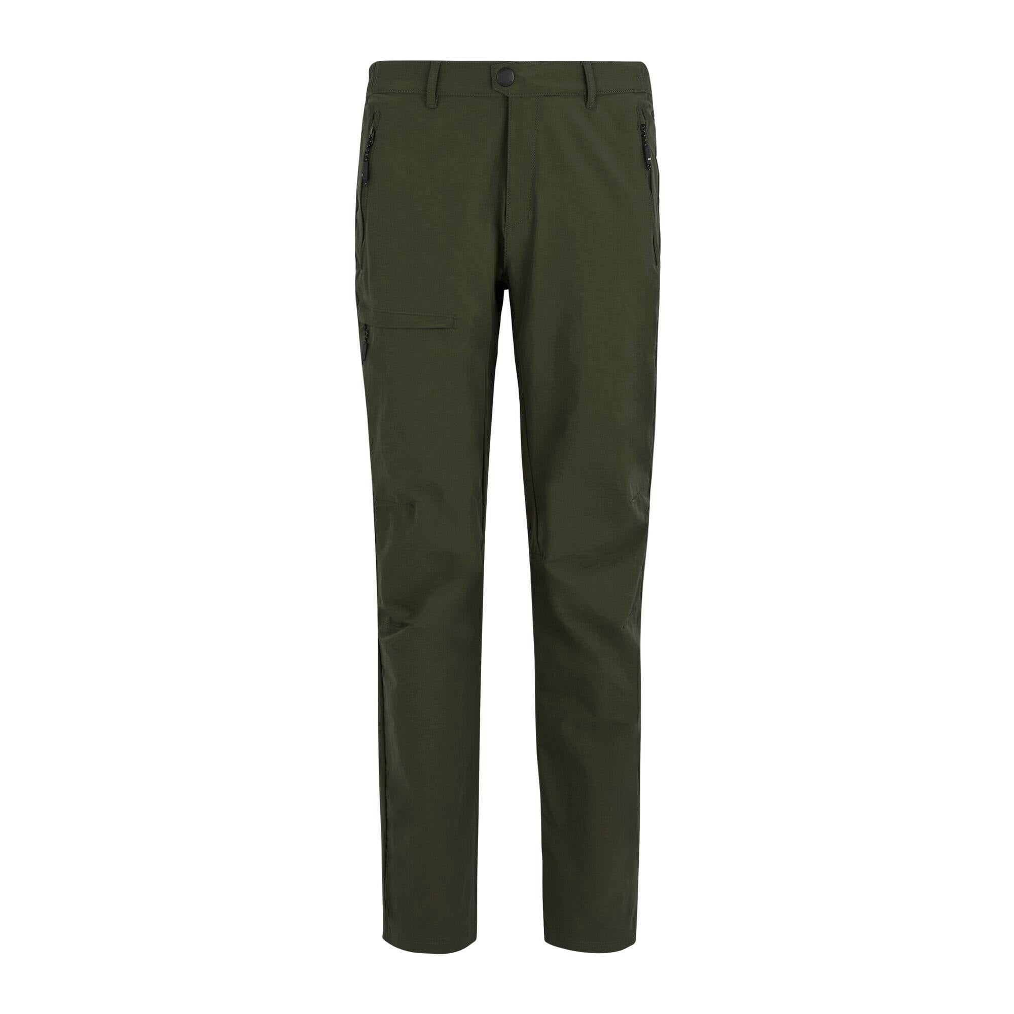 Regatta Men's Dark Highton Ii Logo Trousers - Khaki - 40R - Khaki - 48% Recycled Polyester/46% Polyester/6% Elastane