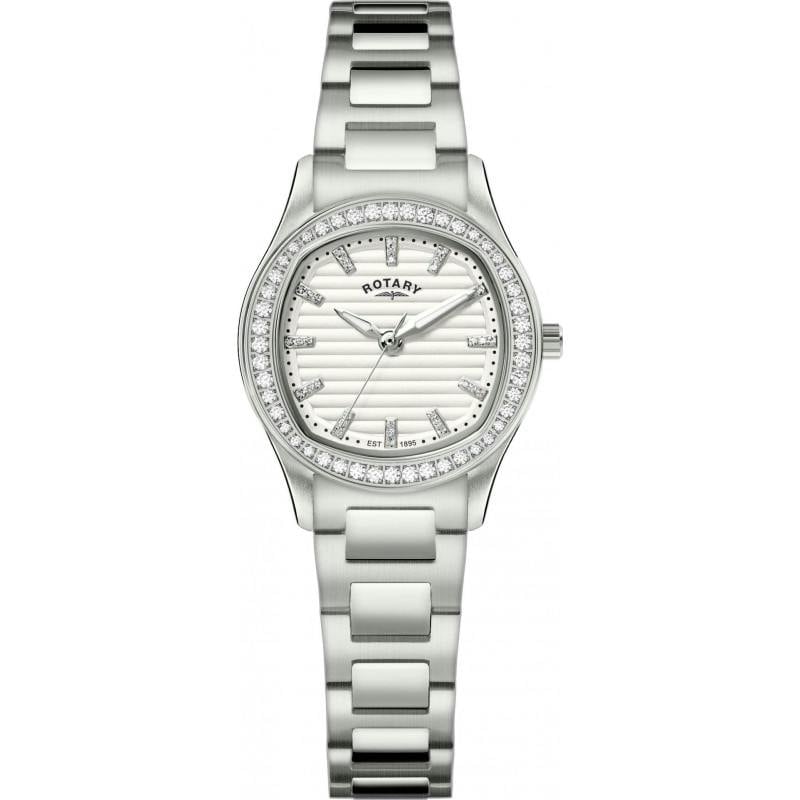 Rotary Women's Brilliance Stone Set Ss Bracelet Wat Silver - Image 5