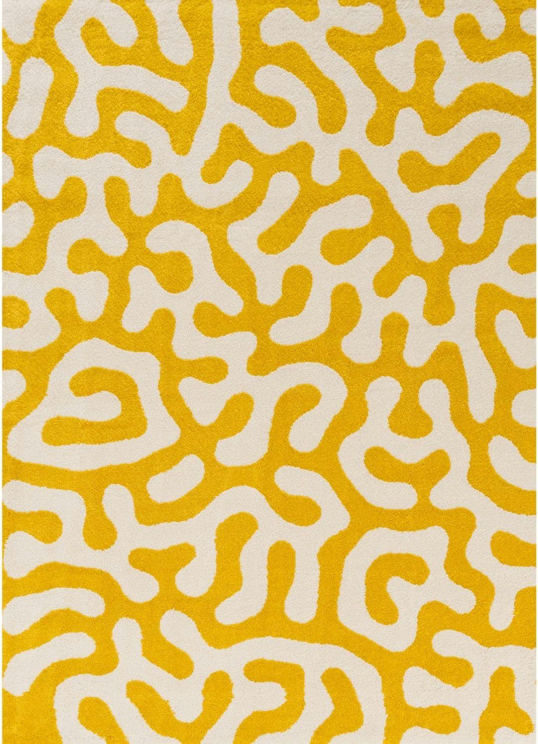 Rackhams Yellow/White Joli Doodle & Rug - 120X170 Cm