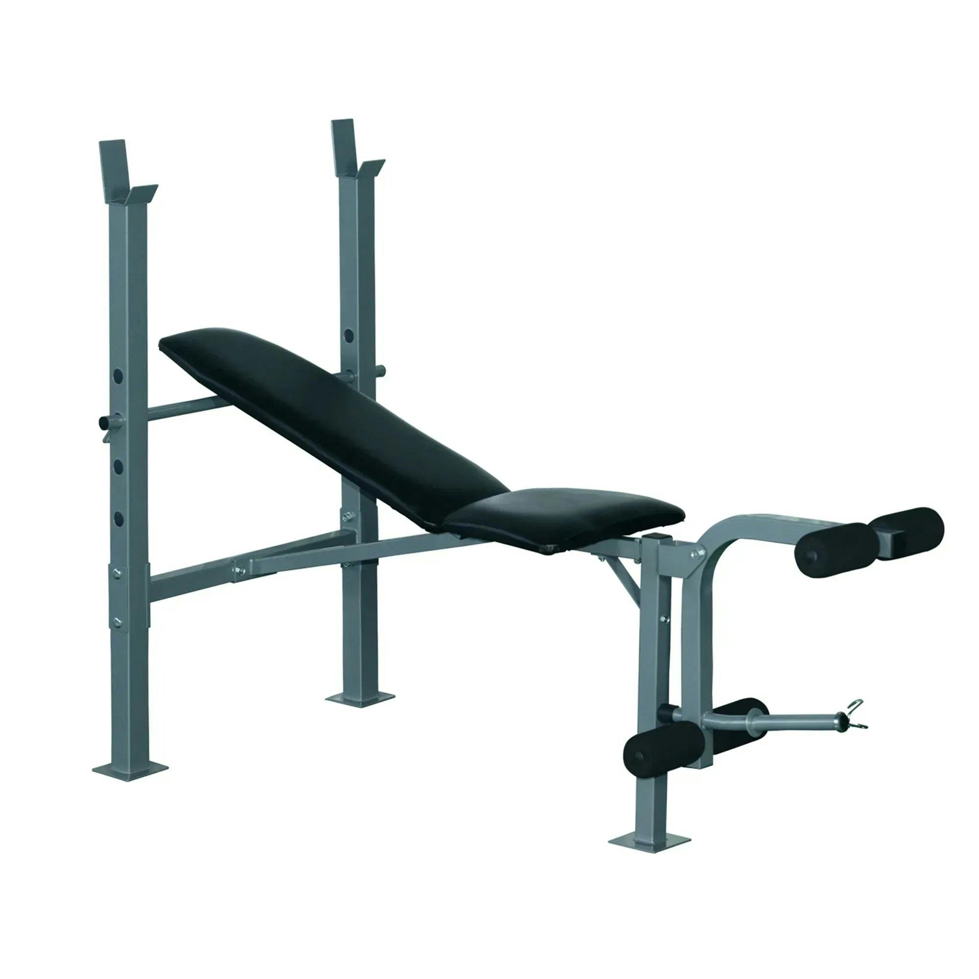 4-Levels Adjustable Weight Bench Training Workout Flat Gym Chest Leg Arm Bench w/4 Incline Postions-Black - HOMCOM | TJ Hughes Black - Image 6