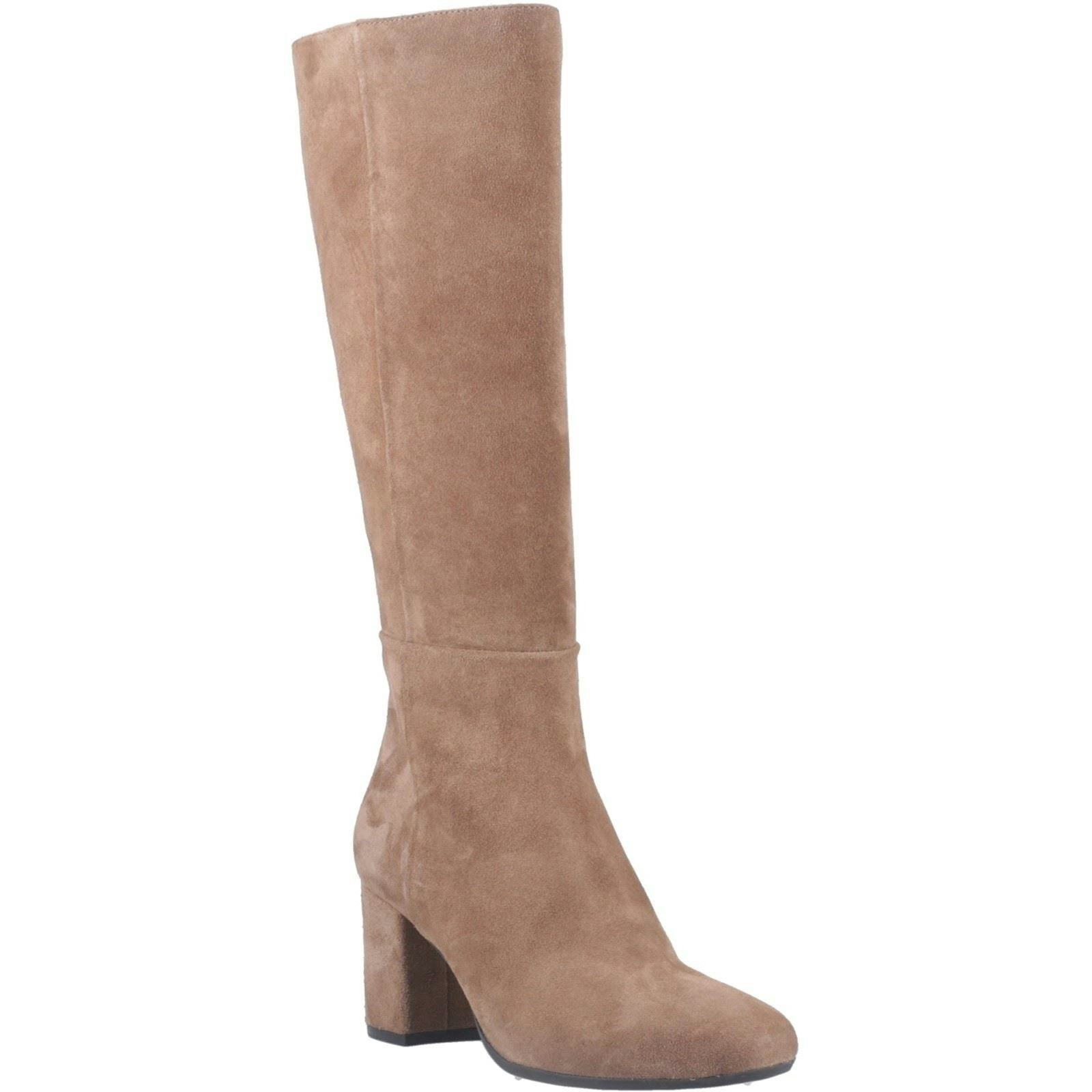 Hush Puppies Women's Oprah Suede Mocha Heeled Knee High Boots - Size 5