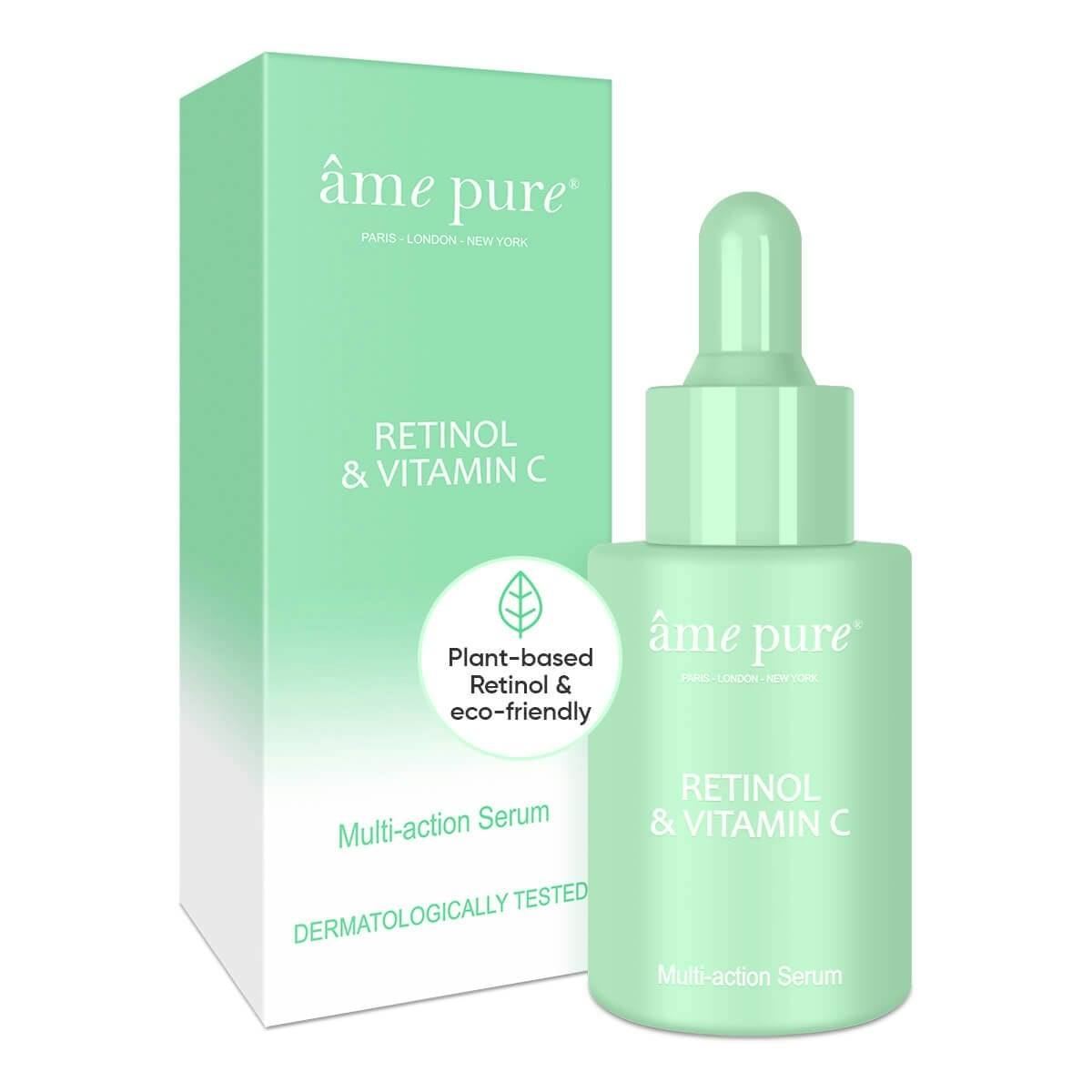 Âme Pure Dark Retinol & Vitamin C - Plant-Based Retinol, Brightening & Skincare Serum For Face
