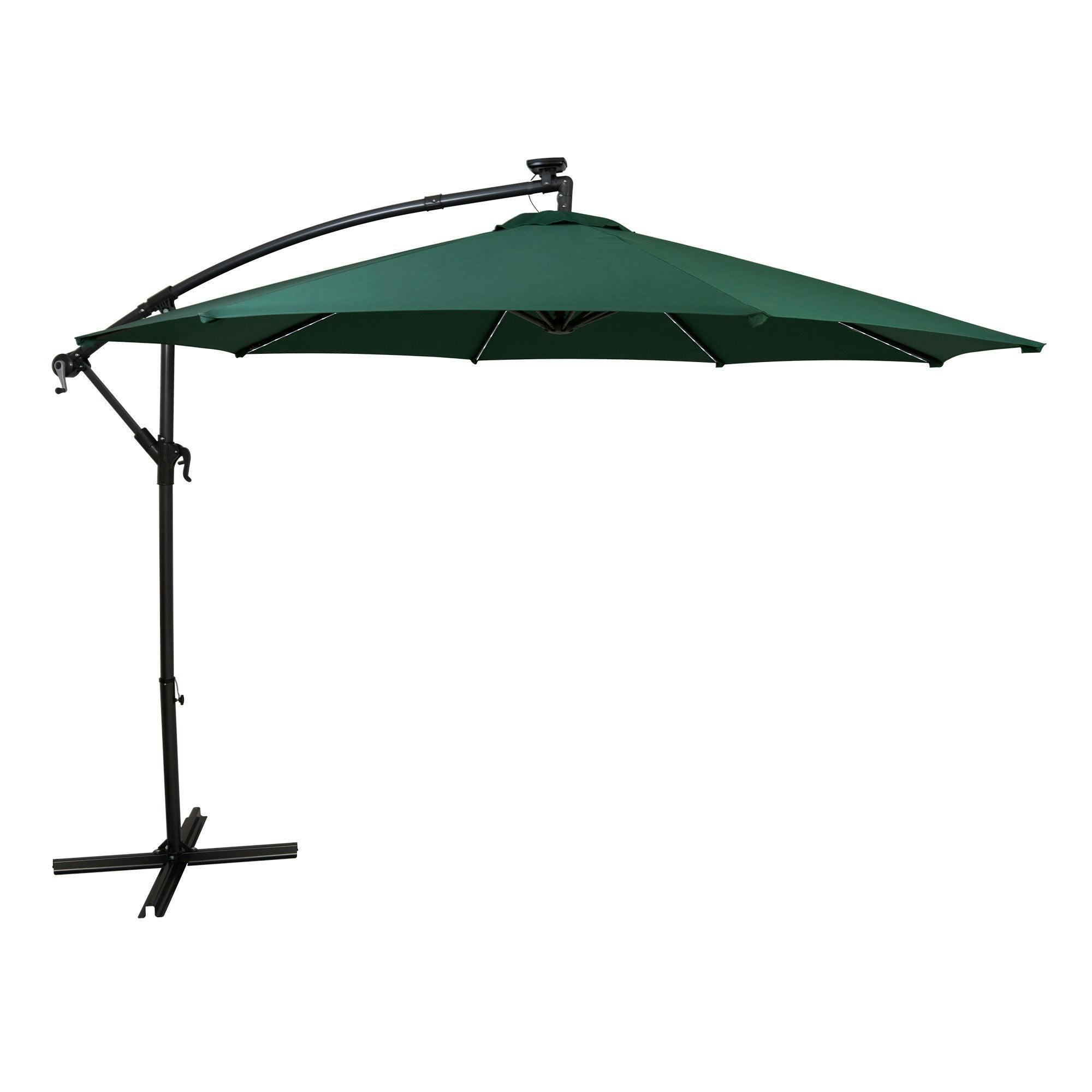 Rackhams Green Led Cantilever Parasol 3M –