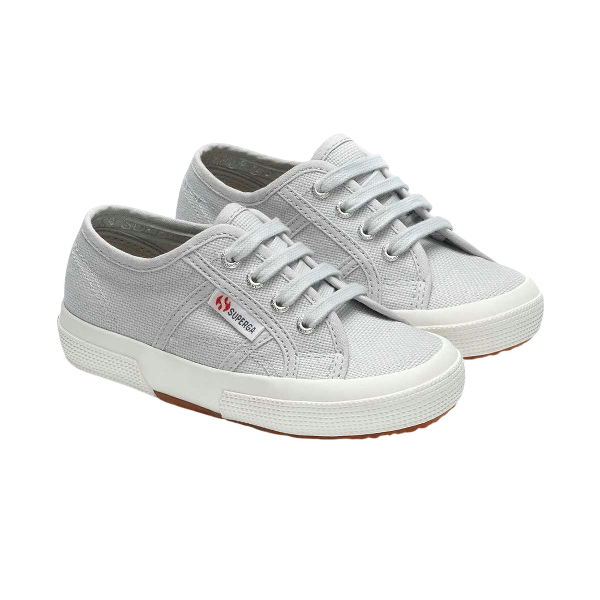 Superga Grey Childrens/Kids 2750 Jcot Leather Trainers - Lilla/Avorio - 5.5 Uk Child - Lilla/Avorio - 100% Mixed