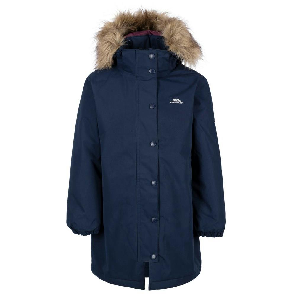 Trespass Girls Astound Tp50 Waterproof Jacket - Navy - Navy - 5-6 Years - 100% Polyester