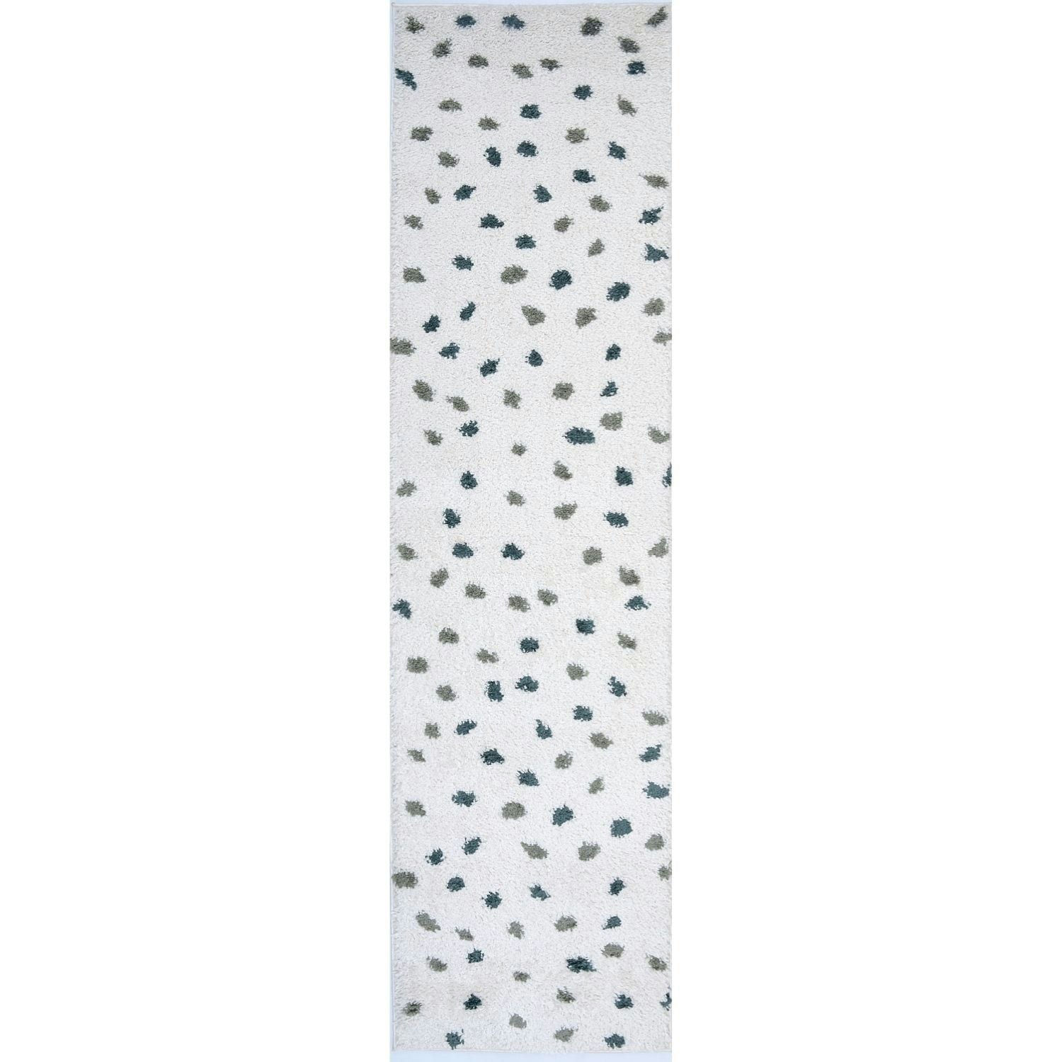 Rackhams Green Moodi Shaggy Drizzle Rug - 80X300 Cm