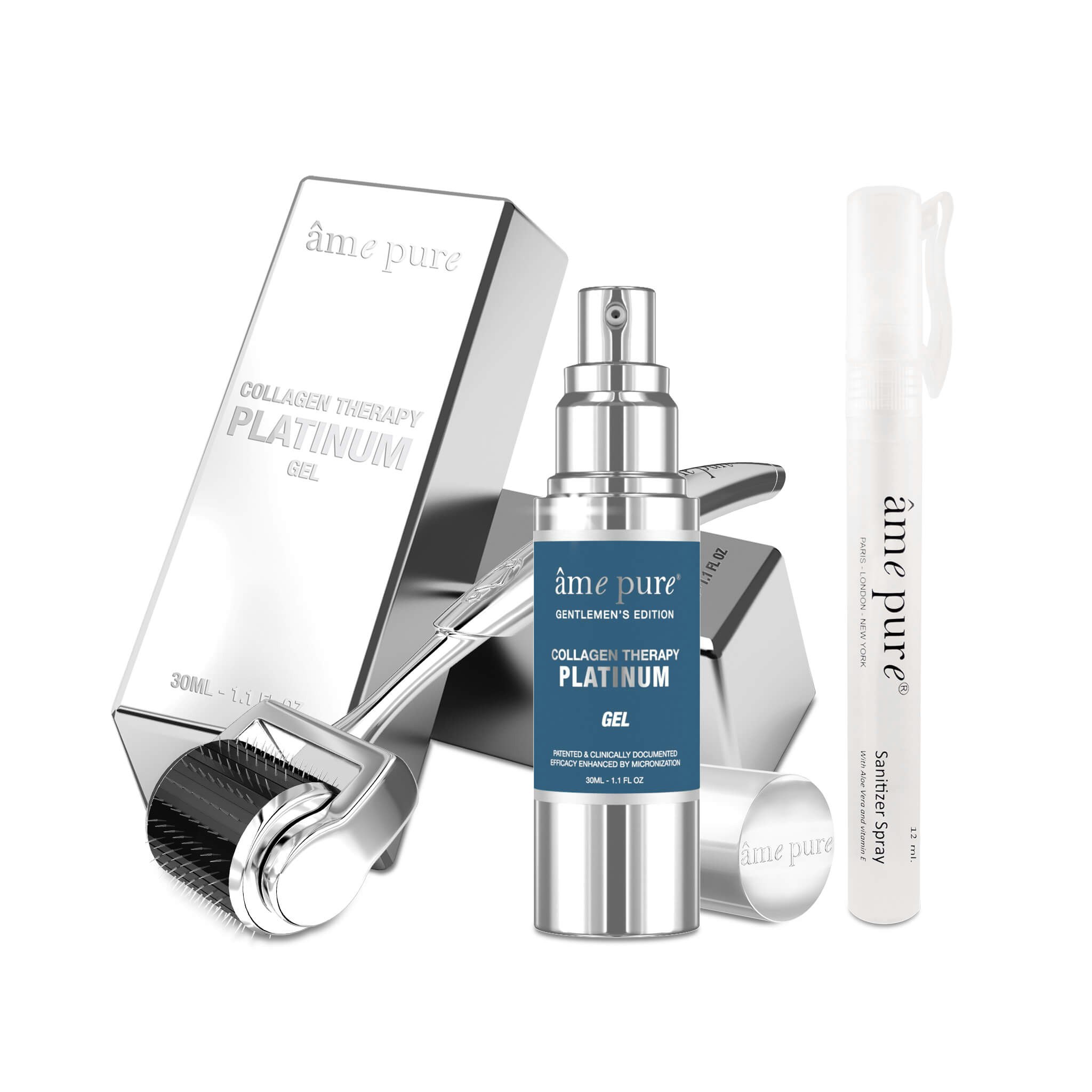 Âme Pure Cit Platinum Gentlemen Kit 0.5 Mm – Microneedling Derma Roller Kit