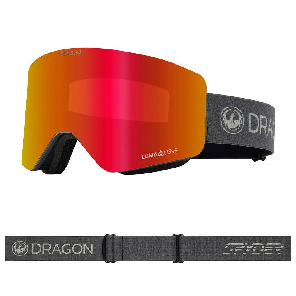 Dragon Grey/Red/Light R1 Otg - Spyder Polar With Lumalens Ionized & Lumalens Rose Lens - Medium Fit