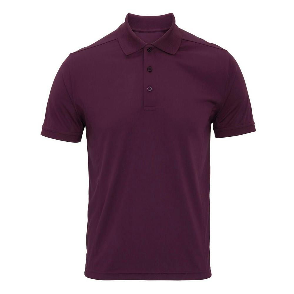Premier (4Xl, Aubergine) Mens Coolchecker Pique Polo Shirt - Image 3