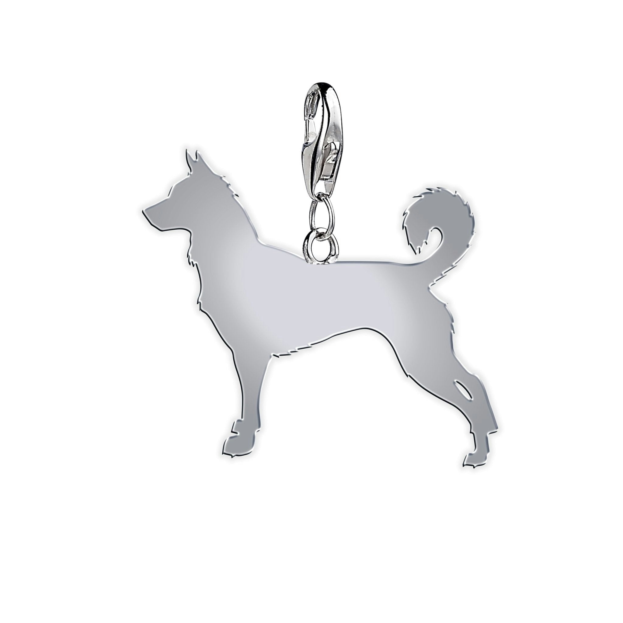 Mylee London Silver Canaan Dog Silhouette Charm - No - Clip On Charm
