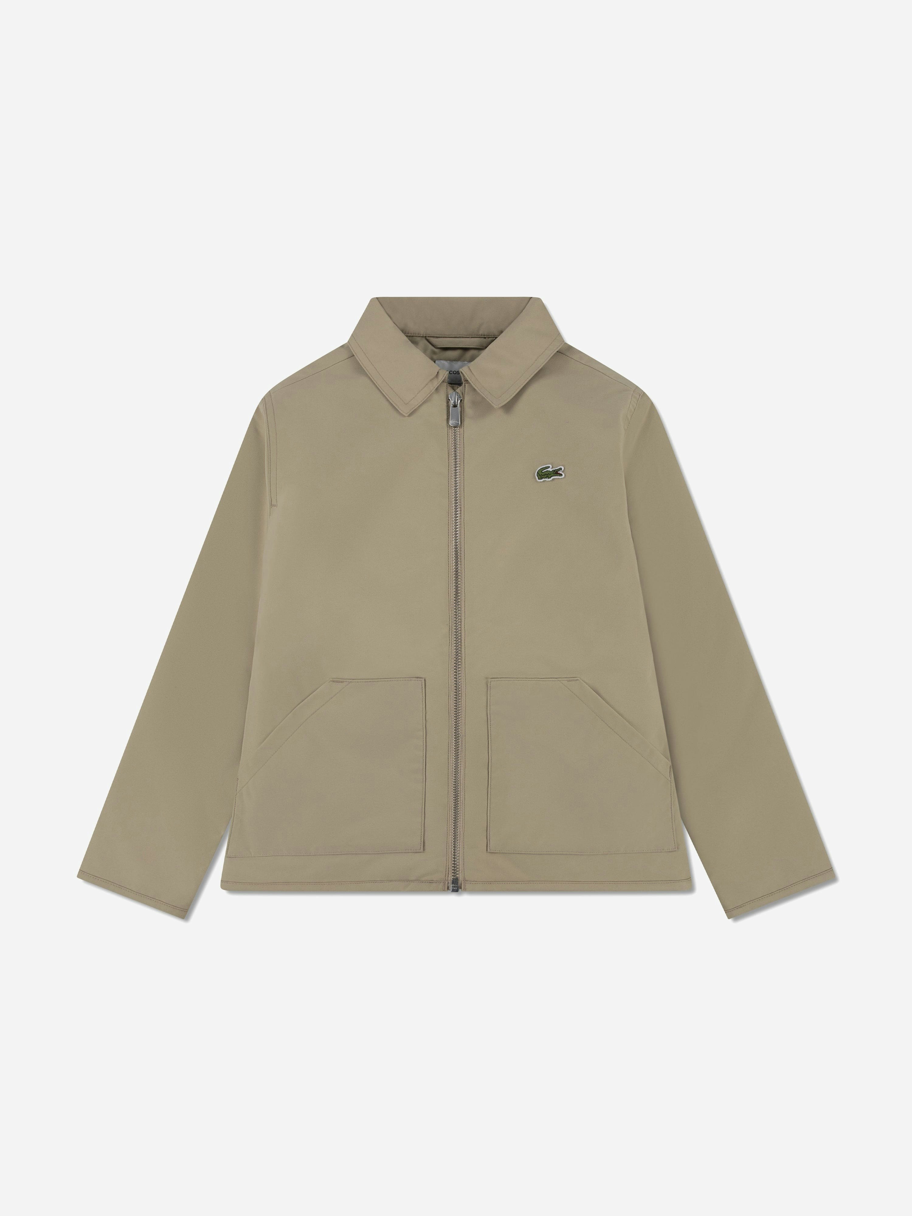 Lacoste Kids Beige Patch Pocket Jacket In - Xl 16Yrs