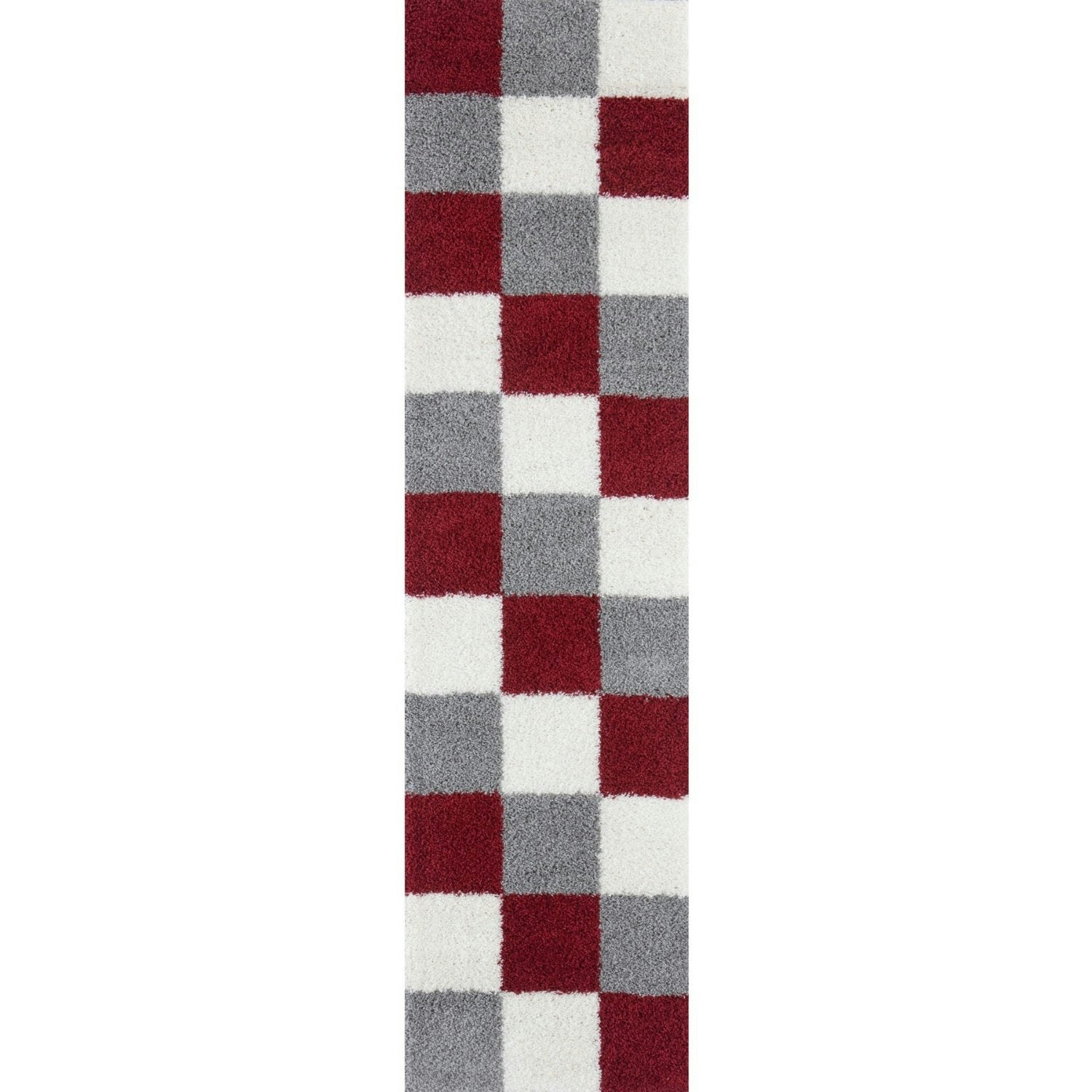 The Rugs Red Myshaggy Geometric Rug - 80X300 Cm