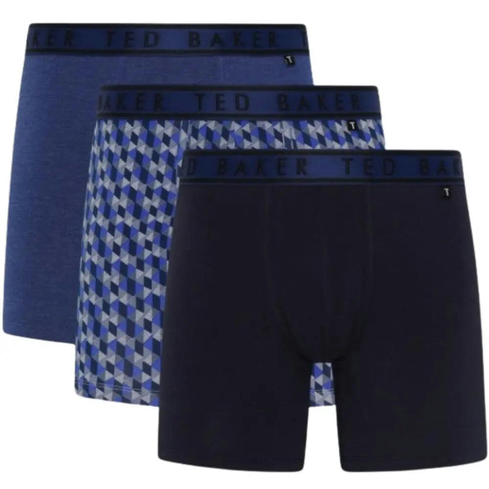 Ted Baker Men's Boxer Briefs - Geo Print - Navy/Blue - Size S - Image 2
