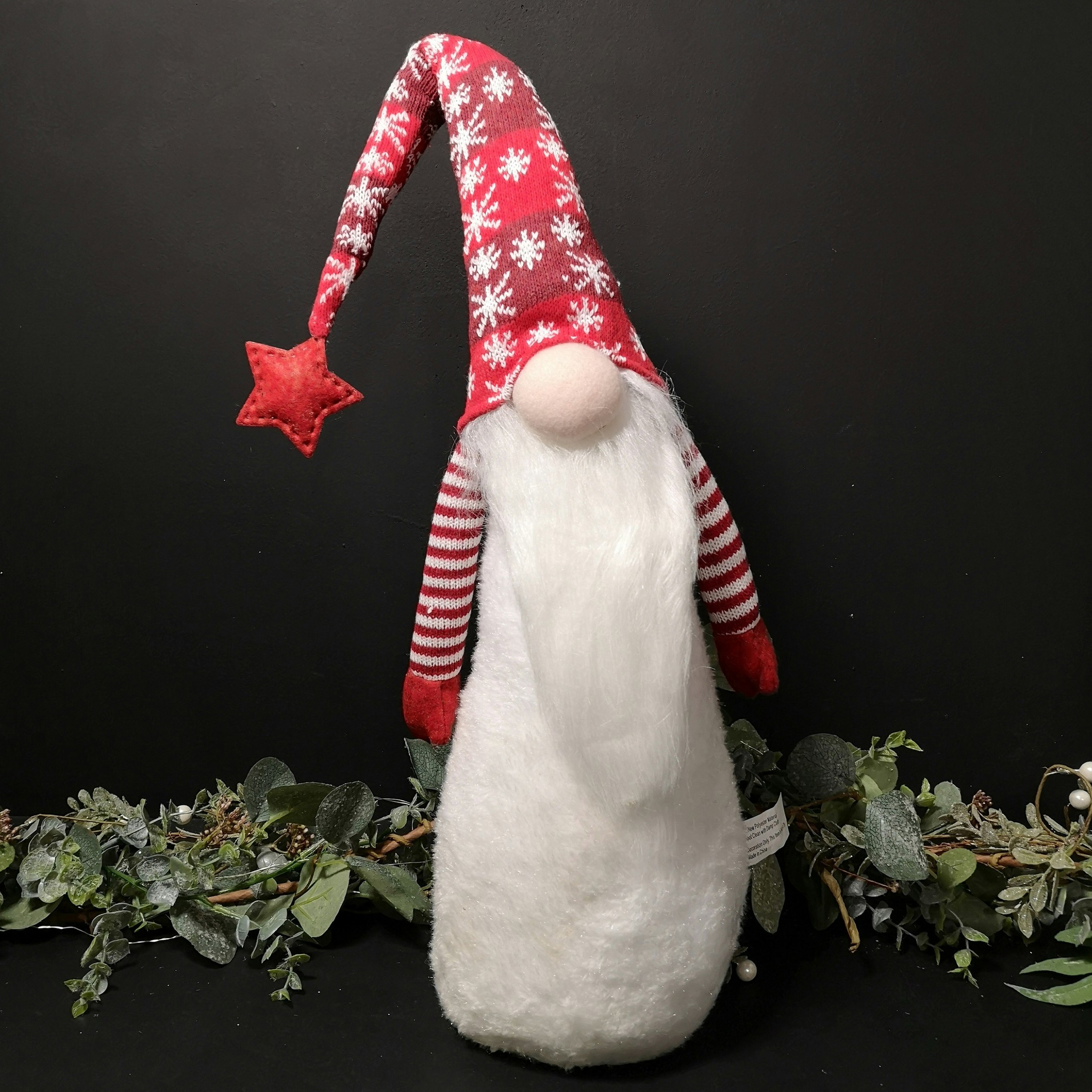 Samuel Alexander Red 74Cm Christmas Standing Gonk With Snowflake Hat