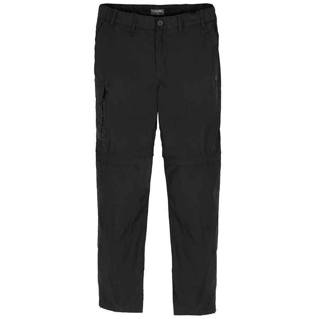 Craghoppers Men's Black Expert Kiwi Convertible Cargo Trousers - 42R