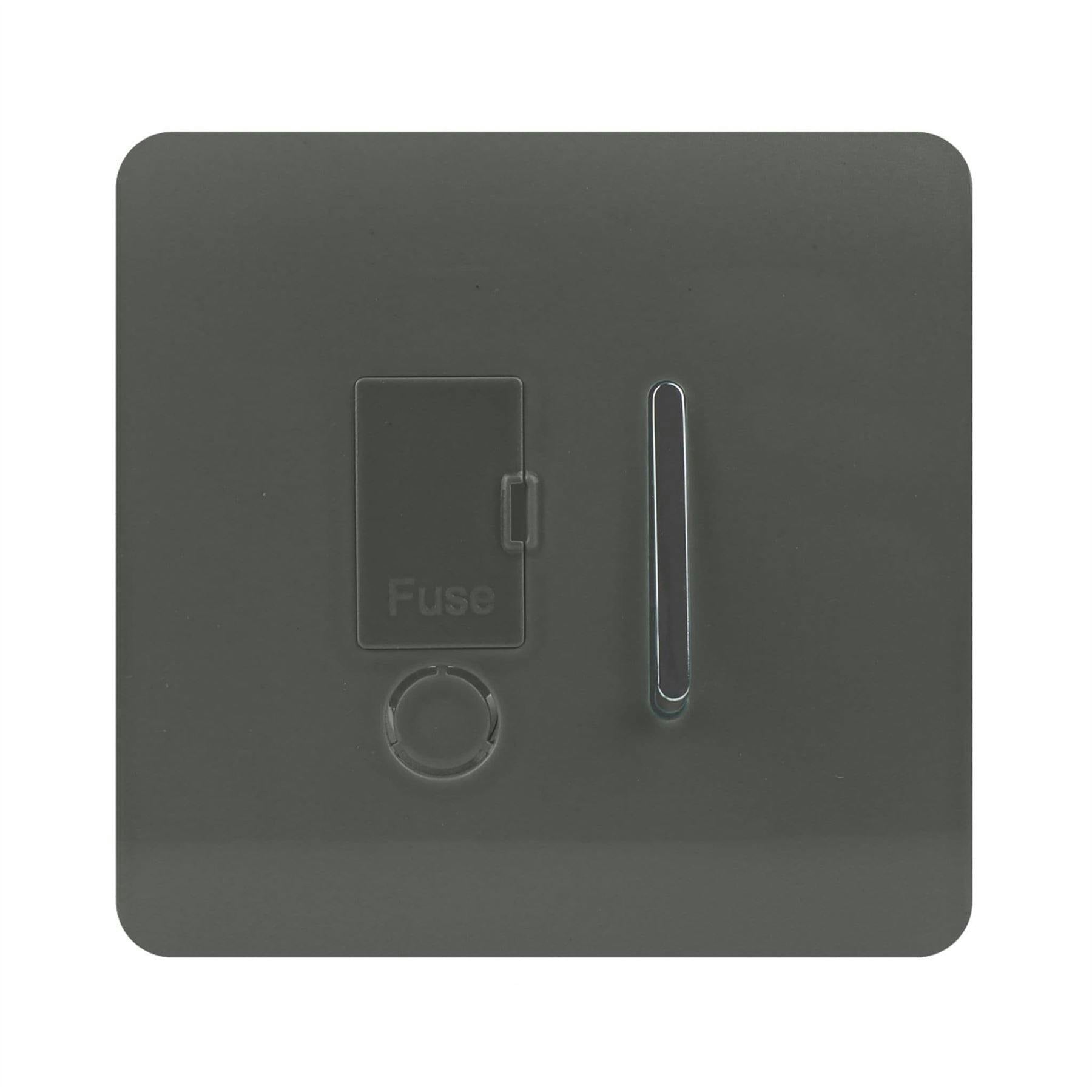 Trendi Switch Grey 13 Amp Fused Spur With Flex Outlet In Charcoal - Image 6