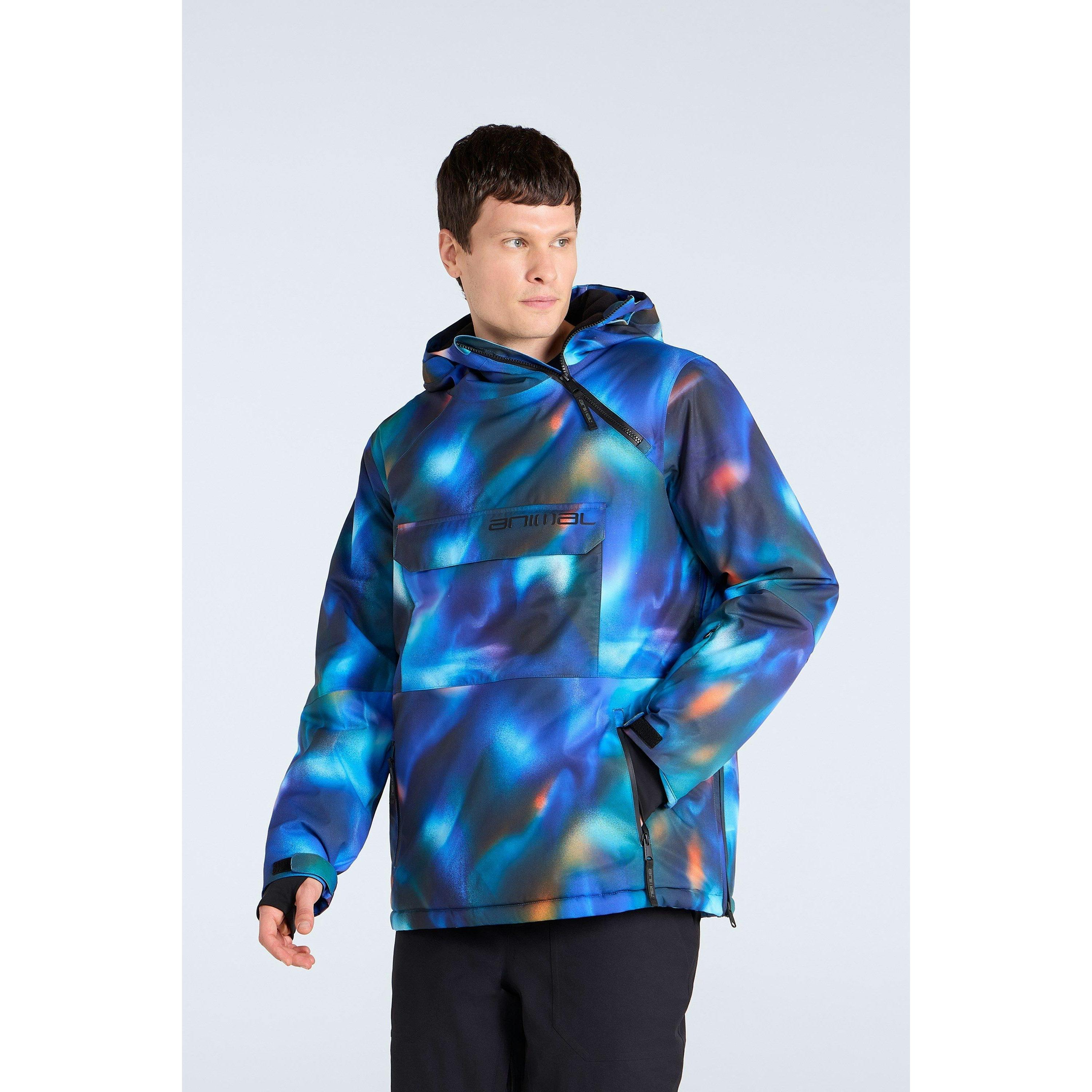 Animal Men's Blue Snowstorm Recycled Ski Jacket - Bright - S - Bright - 100% Recycled Polyester