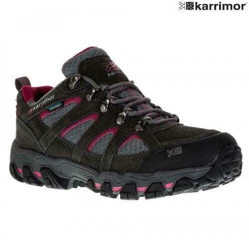 Coolandnew Women's Dark/Grey Karrimor Bodmin V Weathertite Low Rise Waterproof Hiking Shoes - / Cochineal - Uk-4