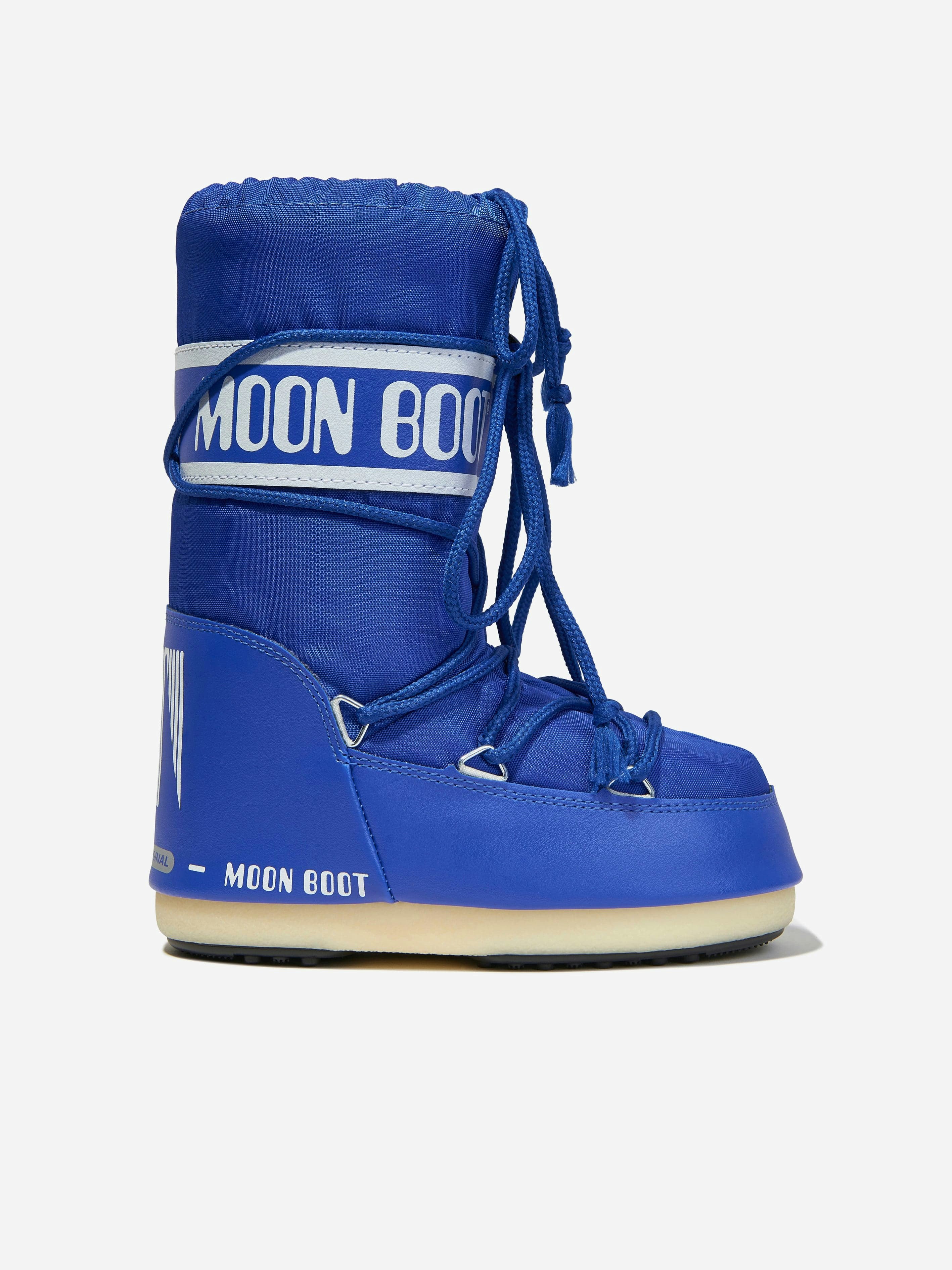 Moon Boot Unisex Kids Blue Kids Icon Nylon Snow Boots In - Eu 23 - 26