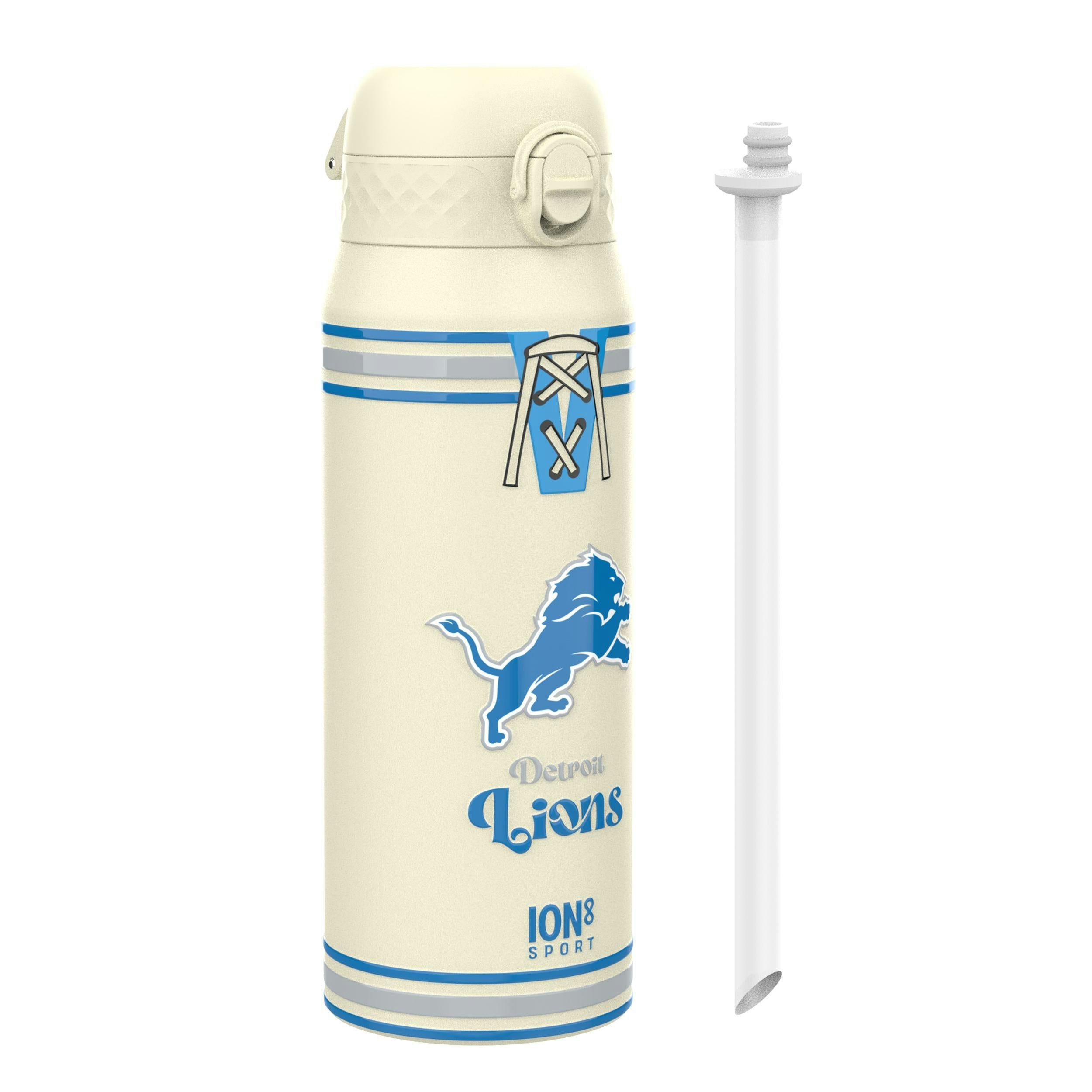 Rackhams Nfl X Ion8 Insulated Steel Water Bottle, Nfl Lions, 750Ml (24Oz)