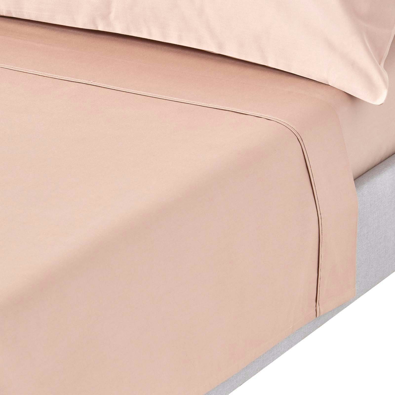Rackhams Beige Premium 1000 Tc Egyptian Cotton Sateen Weave Flat Sheet - Moonlight - Single