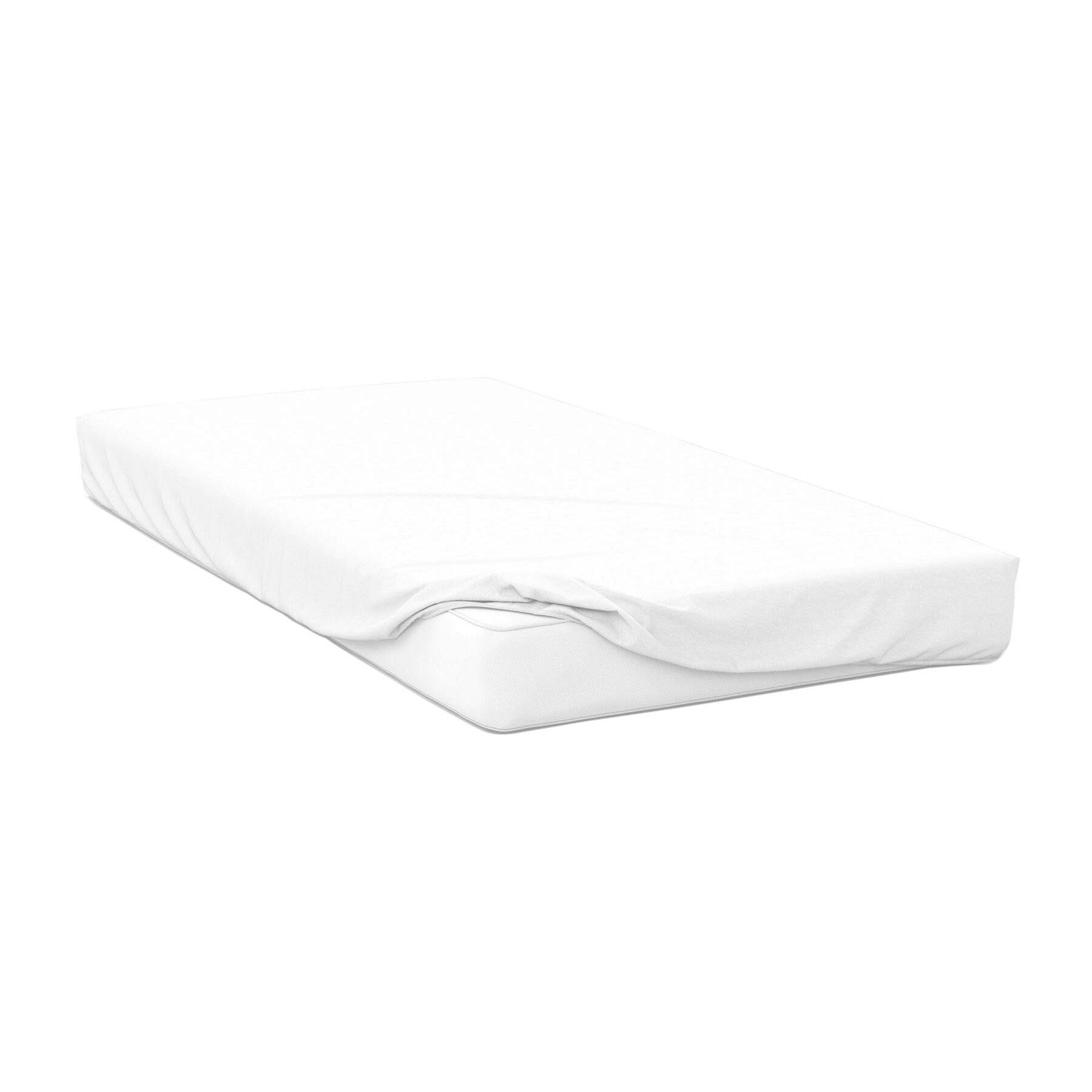 Belledorm White Jersey Cotton Deep Fitted Sheet - Kingsize - 100% Jersey