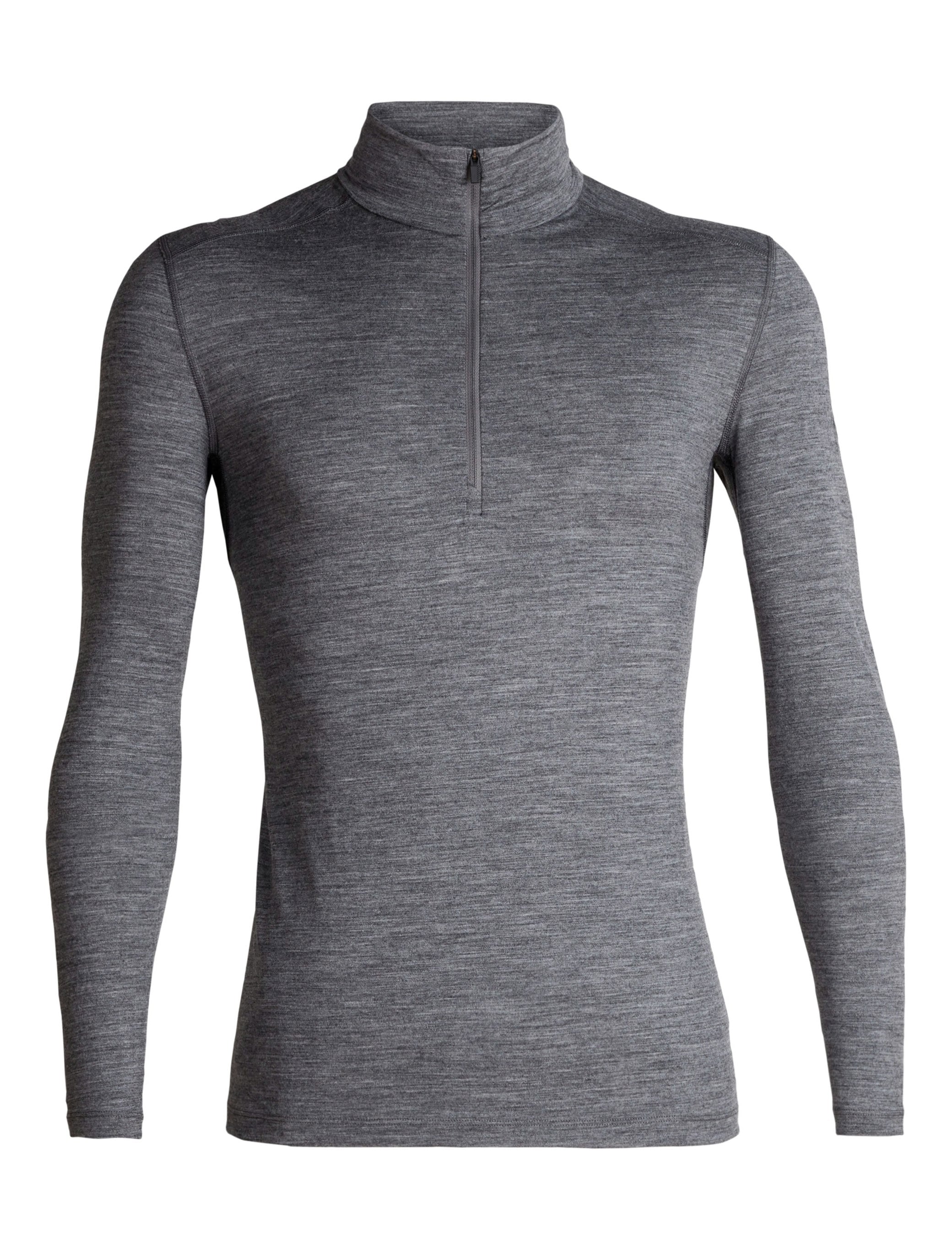 Icebreaker Men's Grey Merino 200 Oasis Half Zip Base Layer {Ic-104367} - Gritstone Heather - Small
