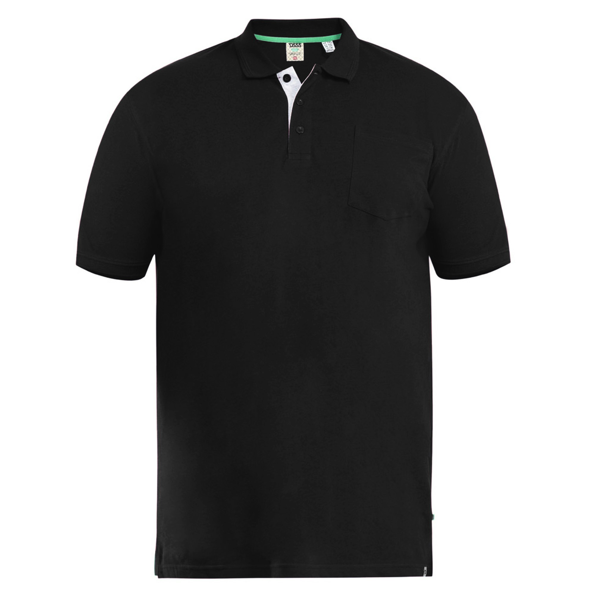 Duke Men's Black D555 Grant Pique Kingsize Polo Shirt - 3XL