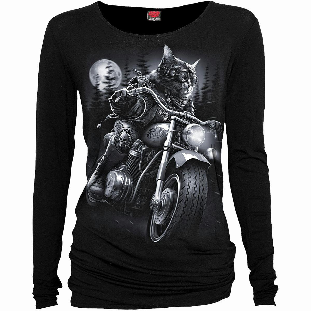 Spiral Direct Black Nine Lives - Baggy Top - Xxl - Digital - Digital