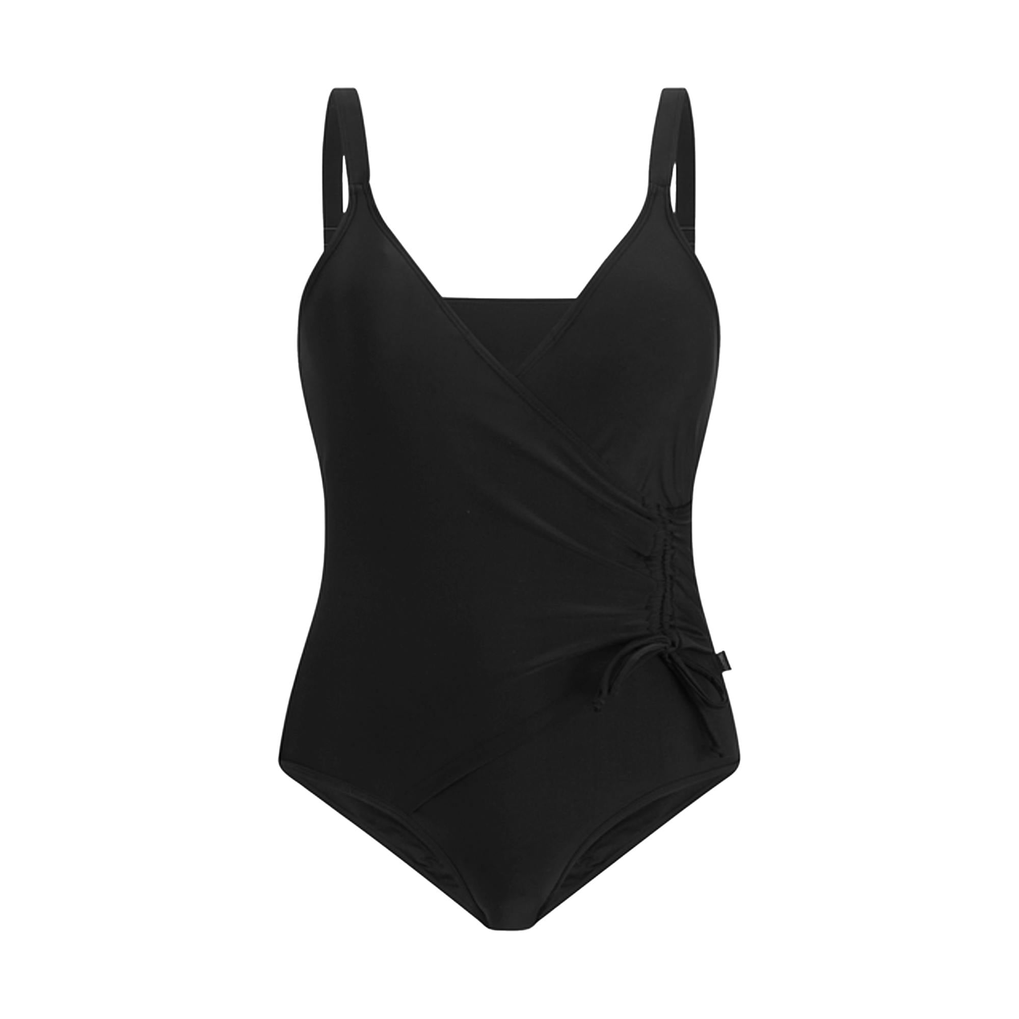 Regatta Women's Black Baylenne Plain One Piece Swimsuit - 16 Uk - 85% Recycled Polyester/15% Elastane