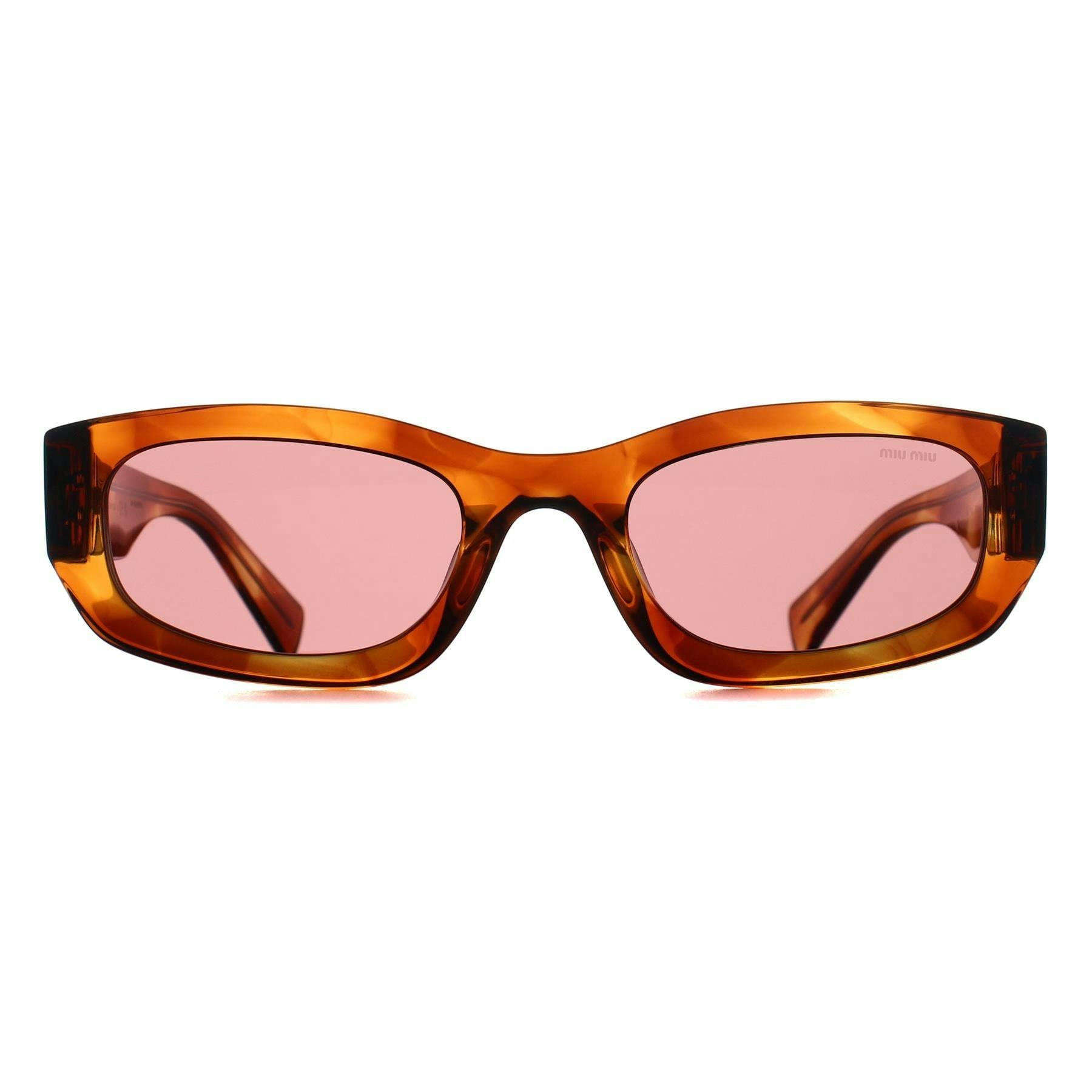 Miu Miu Sunglasses MUB04S 26E80B Striped Tobacco Dark Violet - Image 5