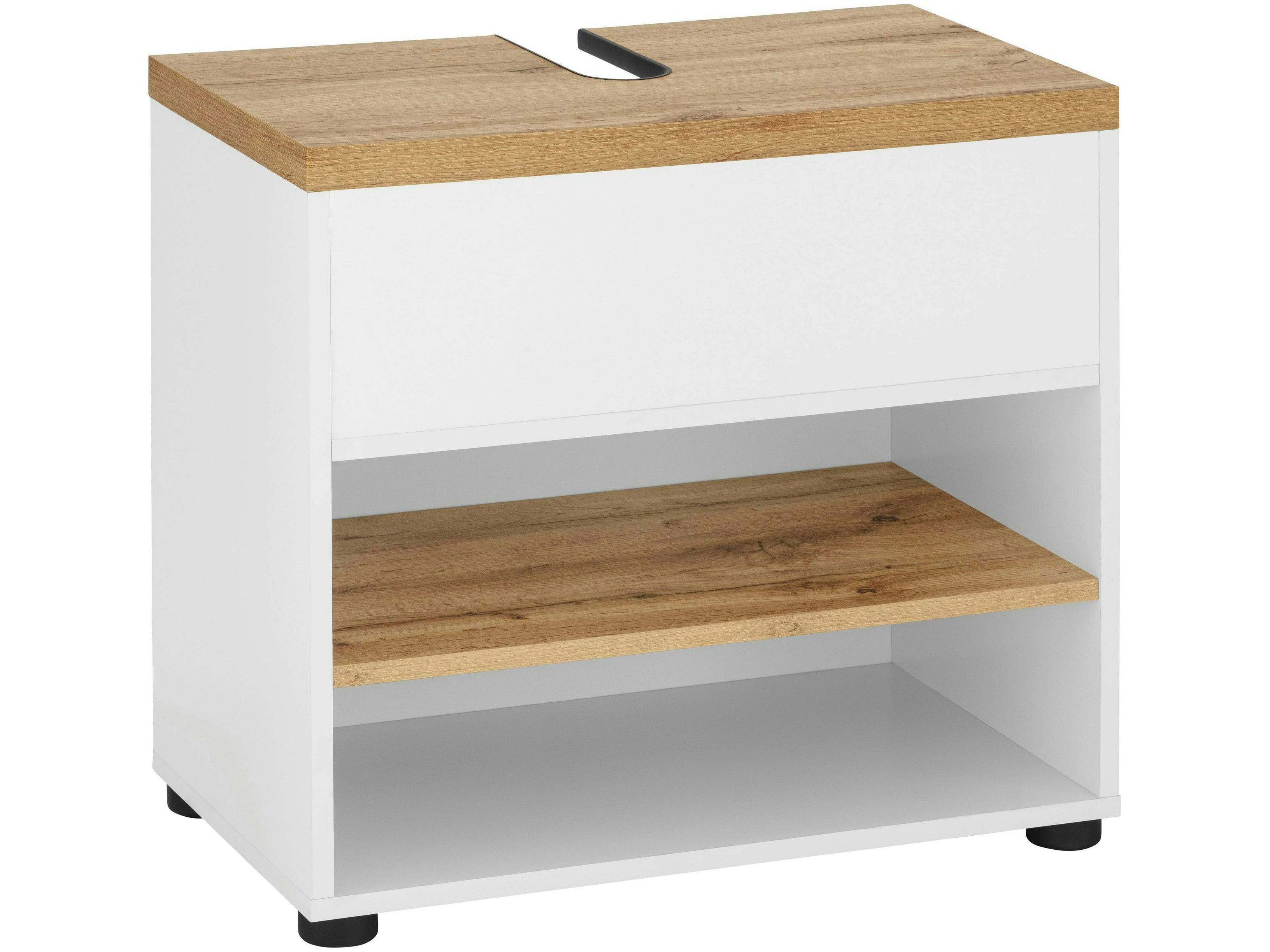 Dorel Home White Thessa Sink Cabinet 60 1Fl Oak60x35x57cm