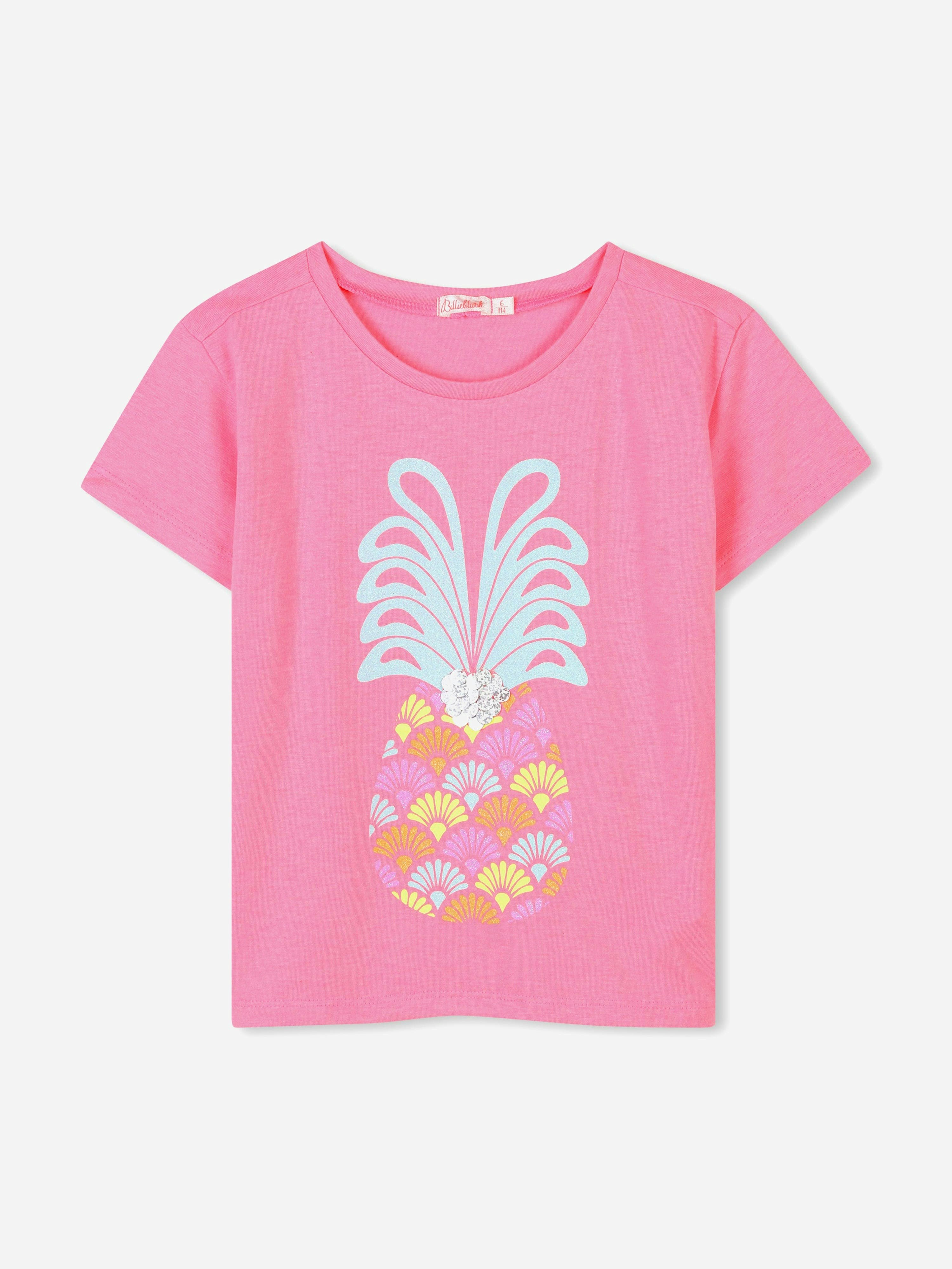 Billieblush Girls Pink Pineapple T-Shirt In - 2 Yrs