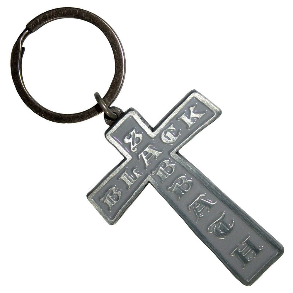 Paradiso Clothing Black Sabbath Cross Band Logo Keyring Keychain