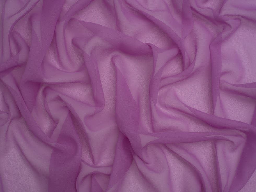 Minerva Core Range Light/Mauve Minerva Sheer Chiffon Fabric - Plain Design Dressmaking Fabric, 110 Cm / 44" Wide - Per Metre
