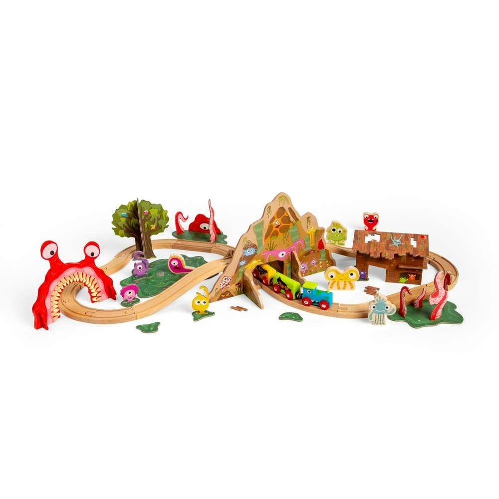Bigjigs Rail Monster Wooden Train Set