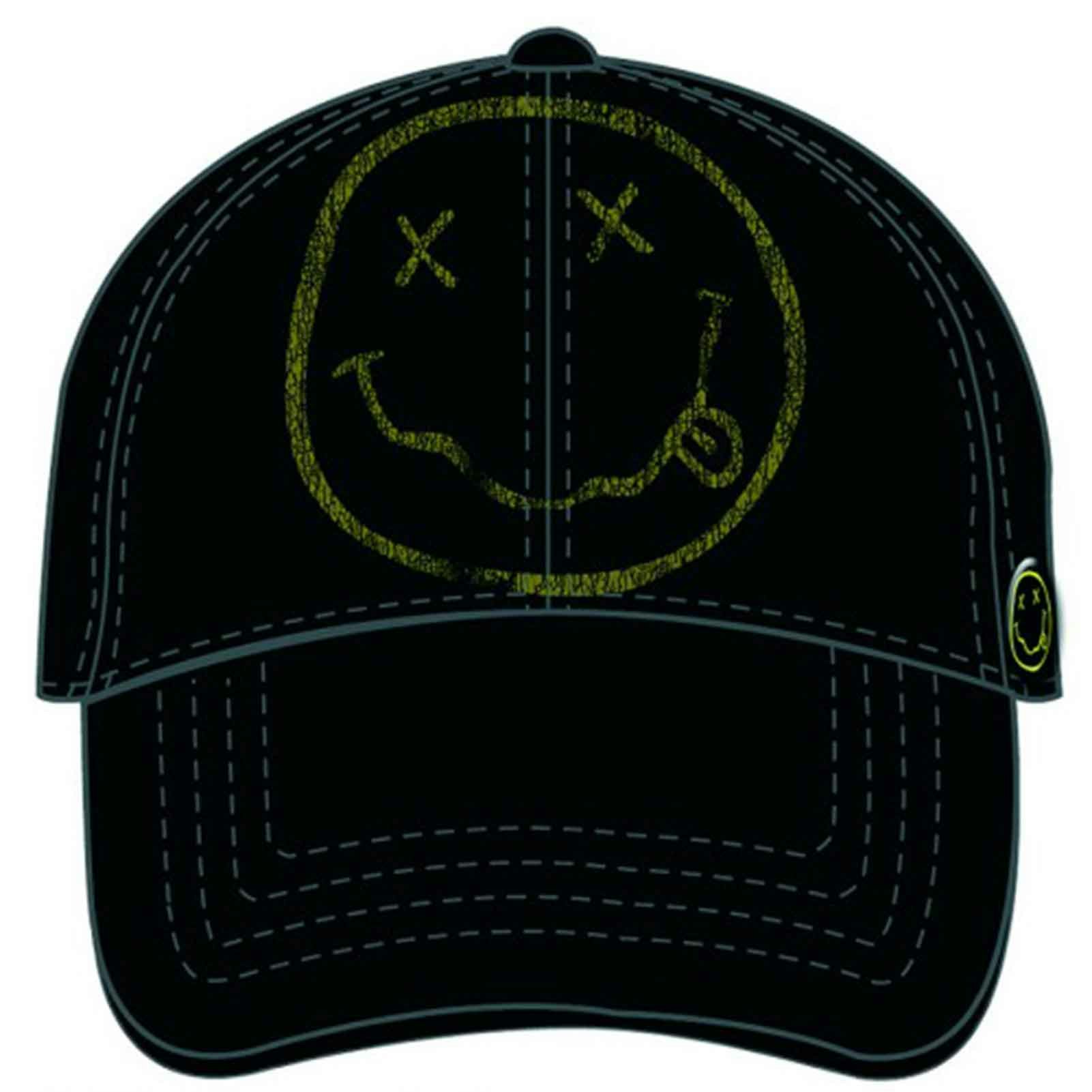 Paradiso Clothing Unisex Black Nirvana Grunge Smile Strapback