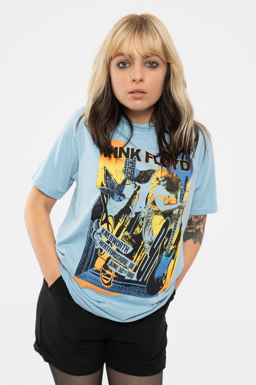 Paradiso Clothing Unisex Pink Floyd Knebworth Live Dye Wash T Shirt - Xxl