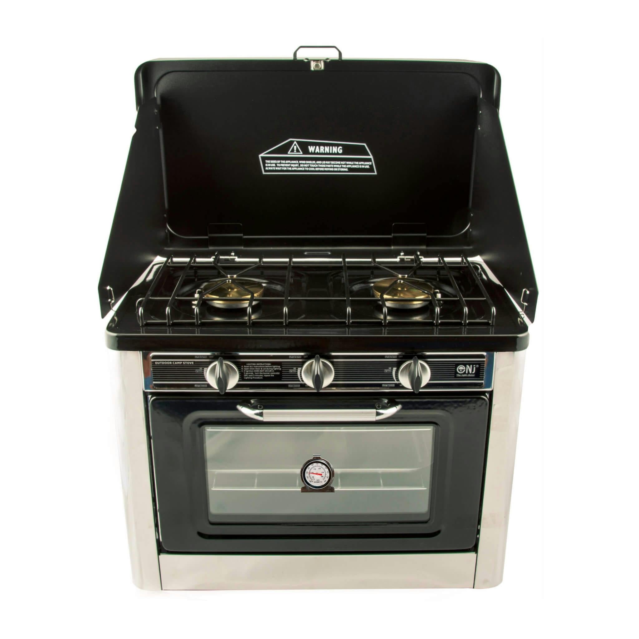 Nj Co-01 Portable Outdoor 2 Burner Gas Stove With Oven
