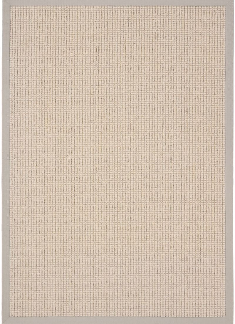 Rackhams Grey Sisal & Wool Rug – Flat-Weave - 200X290 Cm