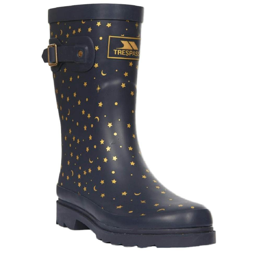 Trespass Women's Celeste Printed Wellington Boots - Midnight - 3 Uk - Midnight - 100% Rubber