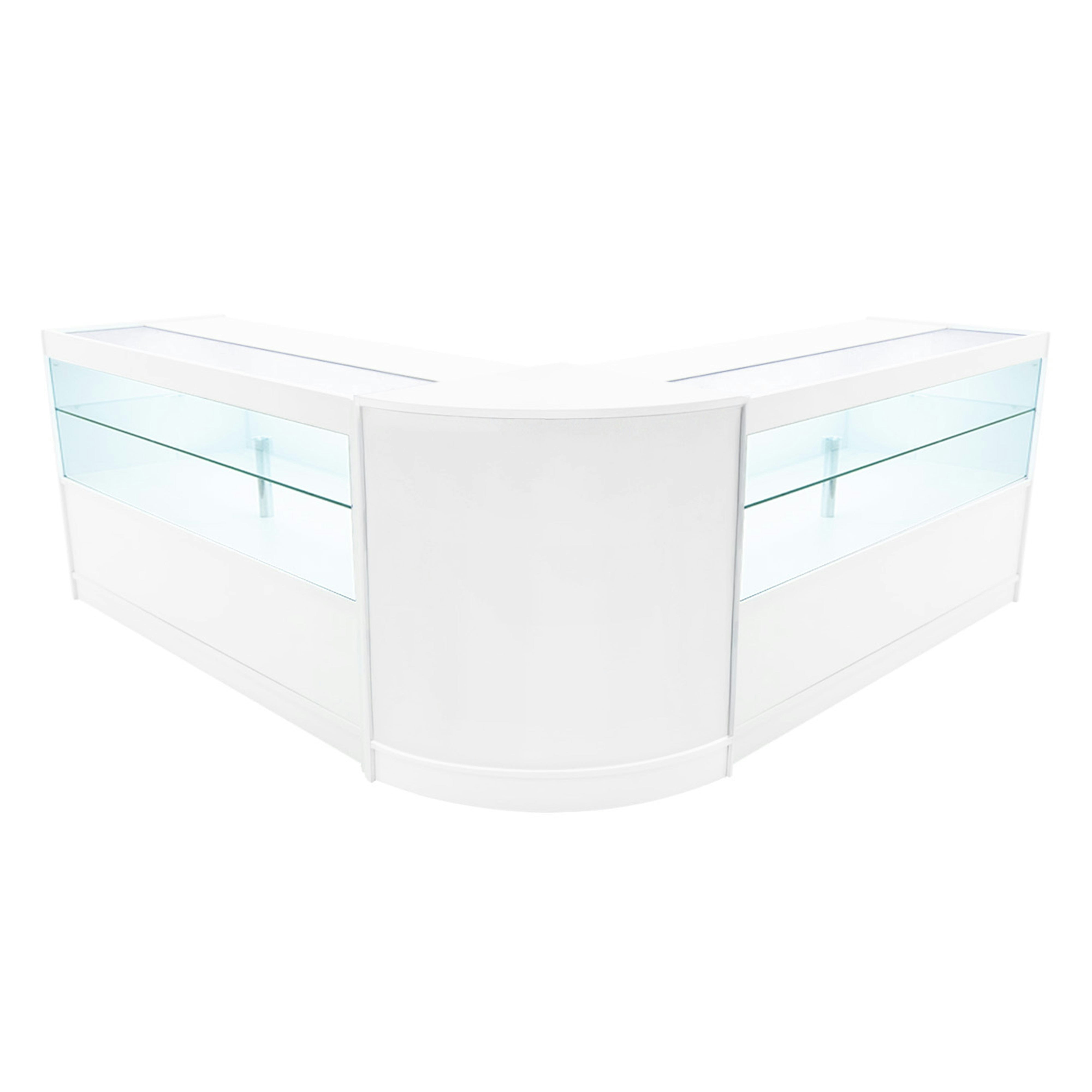 Monstershop White Selene Led Shop Counter Set Cm60 & 2 X C1500
