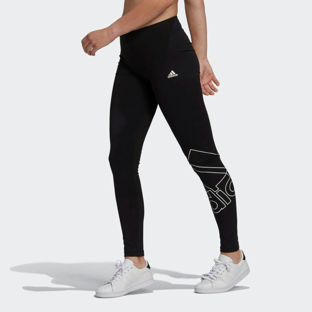 Adidas Women's Black Cotton Big Logo Leggings Gm5535 - Xs