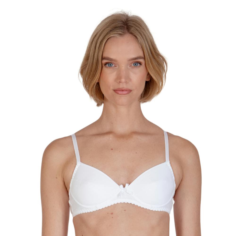 Little Women Women's White Little Kiki Cotton Non-Wired T-Shirt Bra - 40Aaa