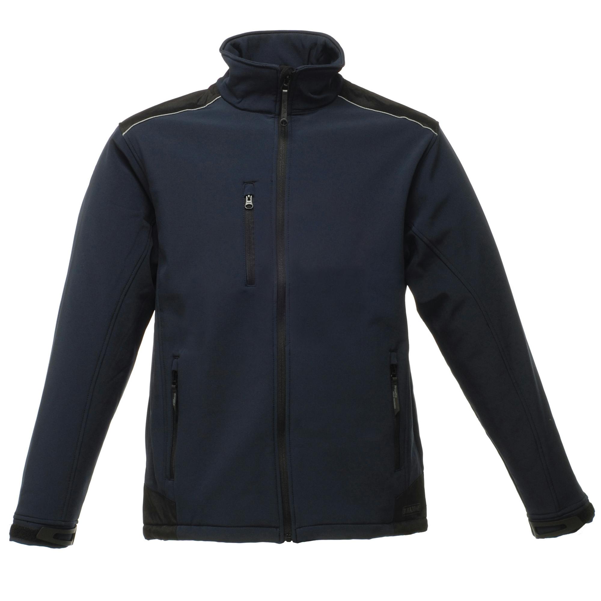 Regatta Men's Black Sandstorm Hardwearing Workwear Softshell Jacket (Water Repellent) - Navy/ - 3XL - Navy/ - 96% Polyester/4% Elastane