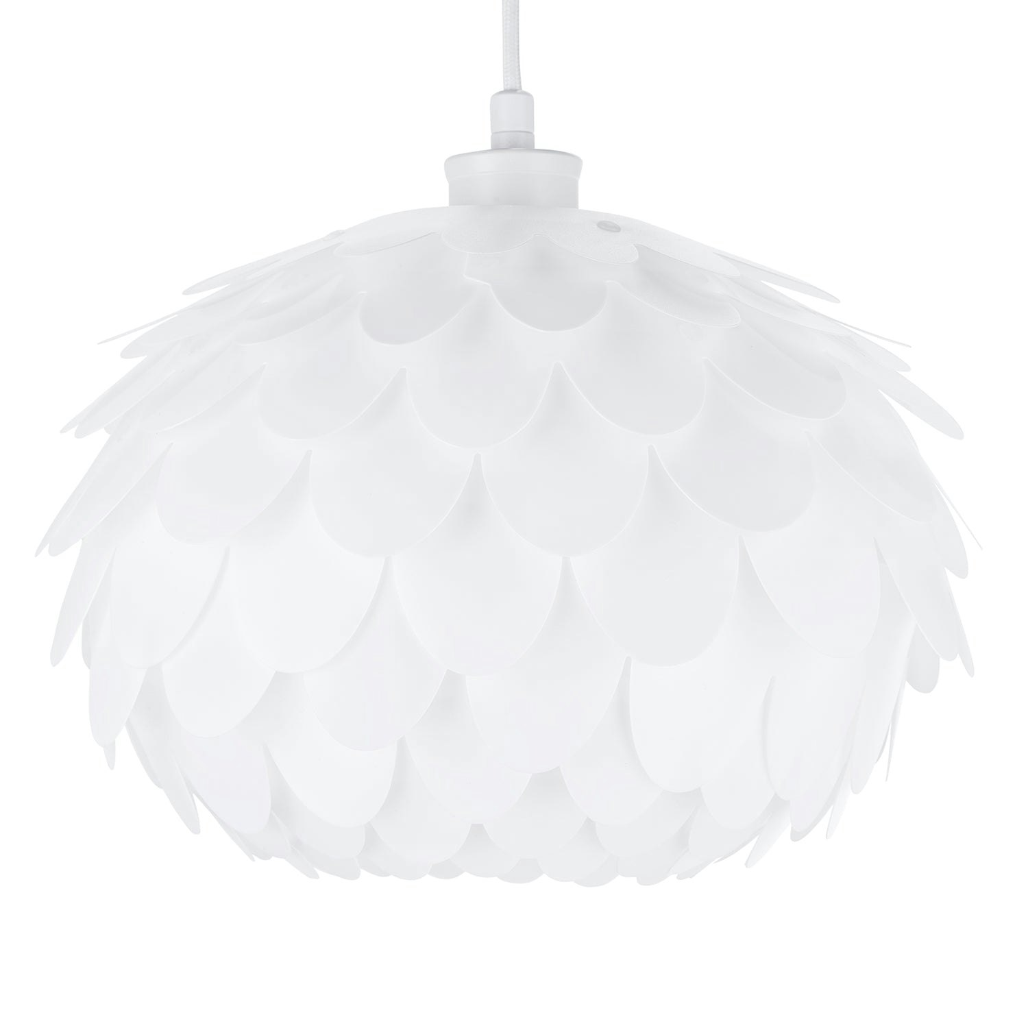 Happy Homewares White Modern Designer Cloud Effect Polypropylene Ceiling Pendant Lamp Shade 18Cm