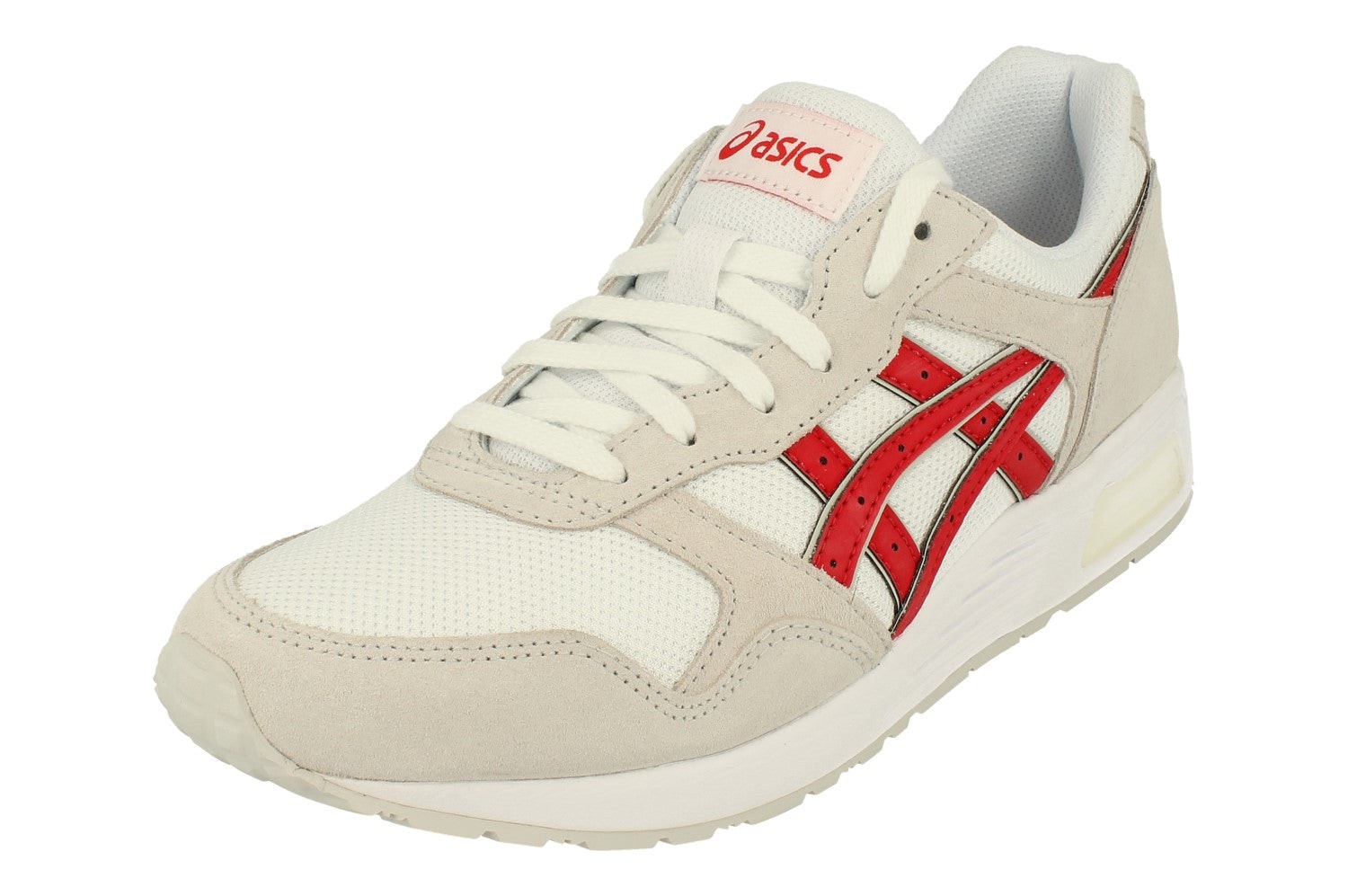 Asics Men's White/Red Lyte-Trainer 1201A006 101 - Uk 6.5 | Us 7.5 | Eu 40.5