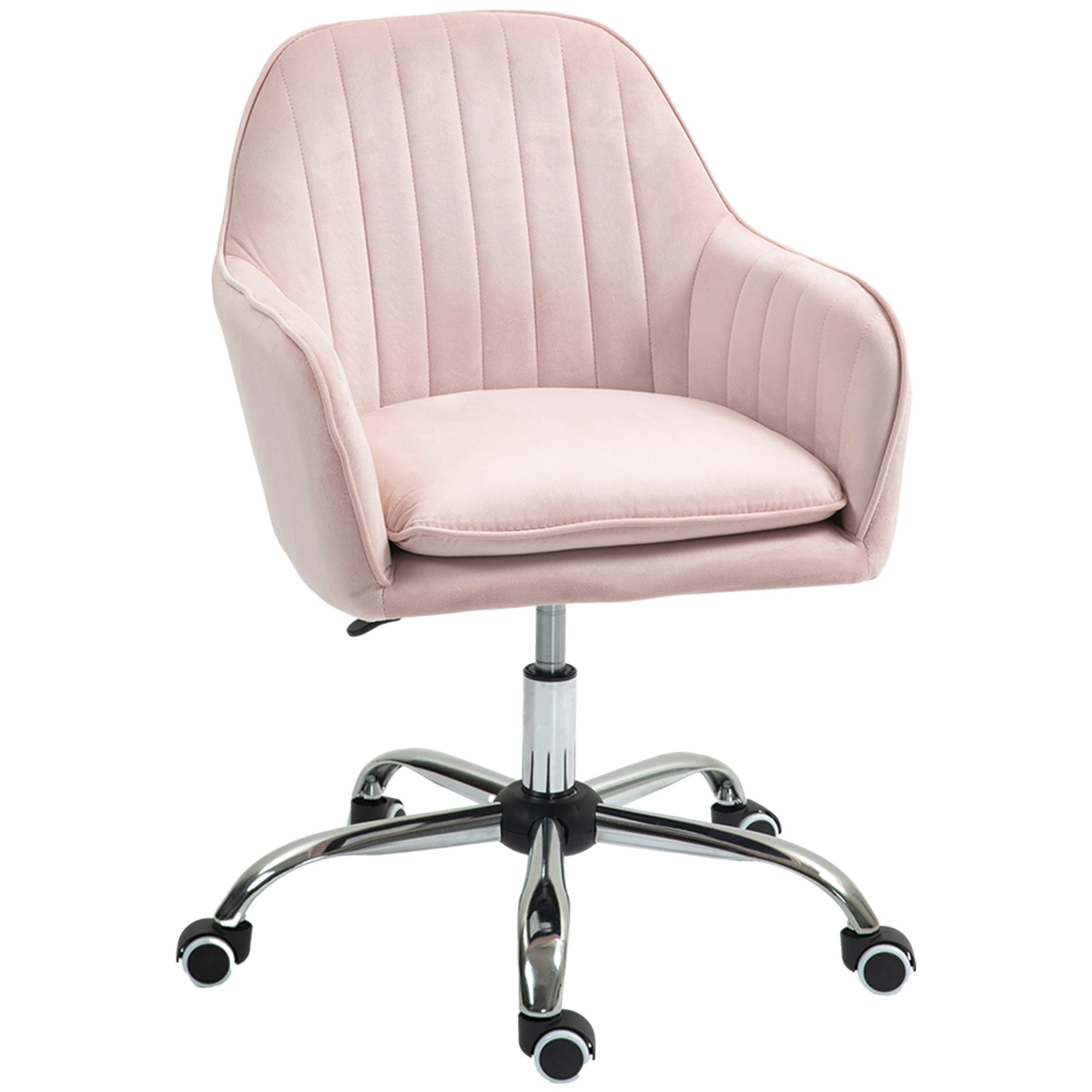 Rackhams Pink Office Chair, Swivel Desk Chair W/ Adjustable Height,