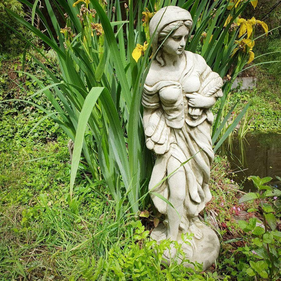 Rackhams Grain Stonecast Harvest Maiden Garden Statue Ornament Prosperity Symbol